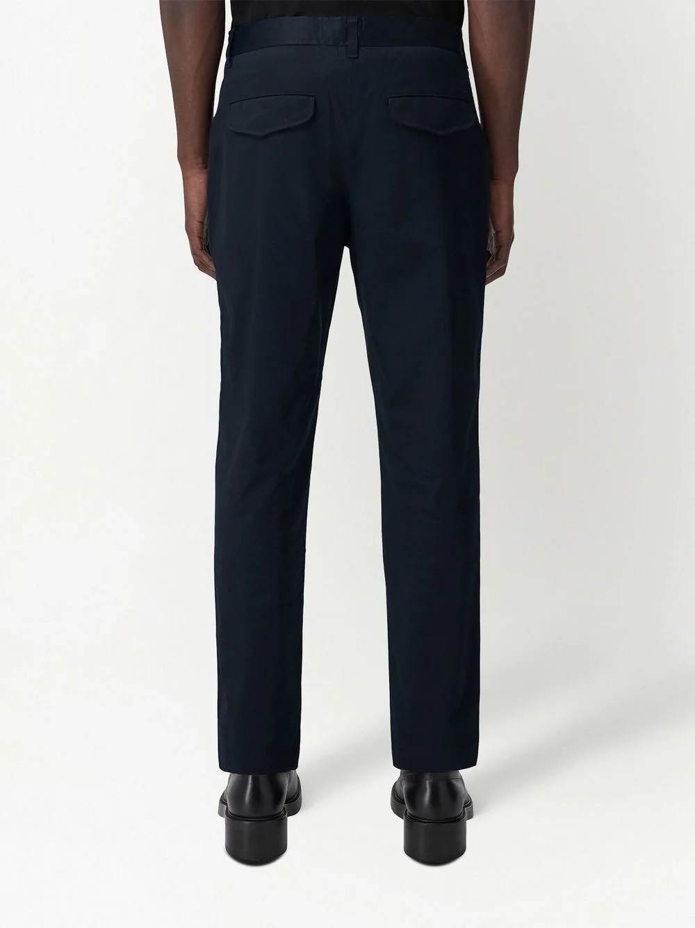 embroidered monogram straght-leg trousers - 4