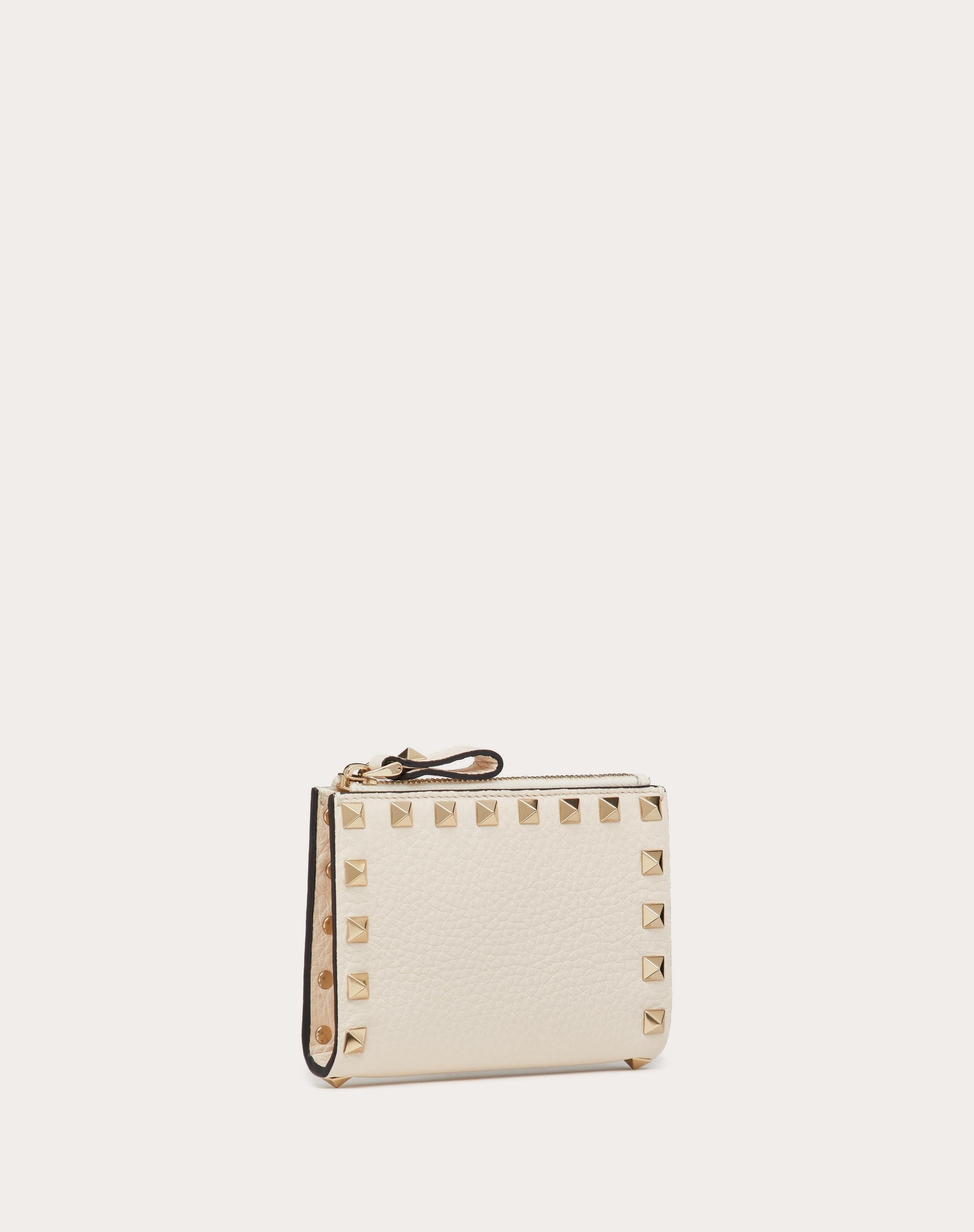 ROCKSTUD GRAINY CALFSKIN KEYCHAIN - 4