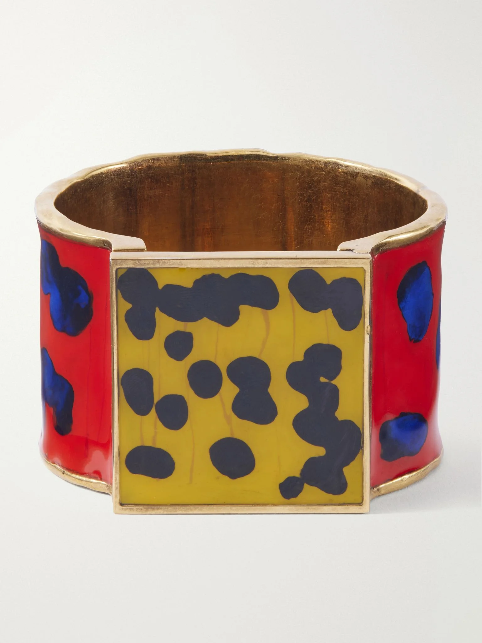 Gold-tone enamel bracelet Red - 1