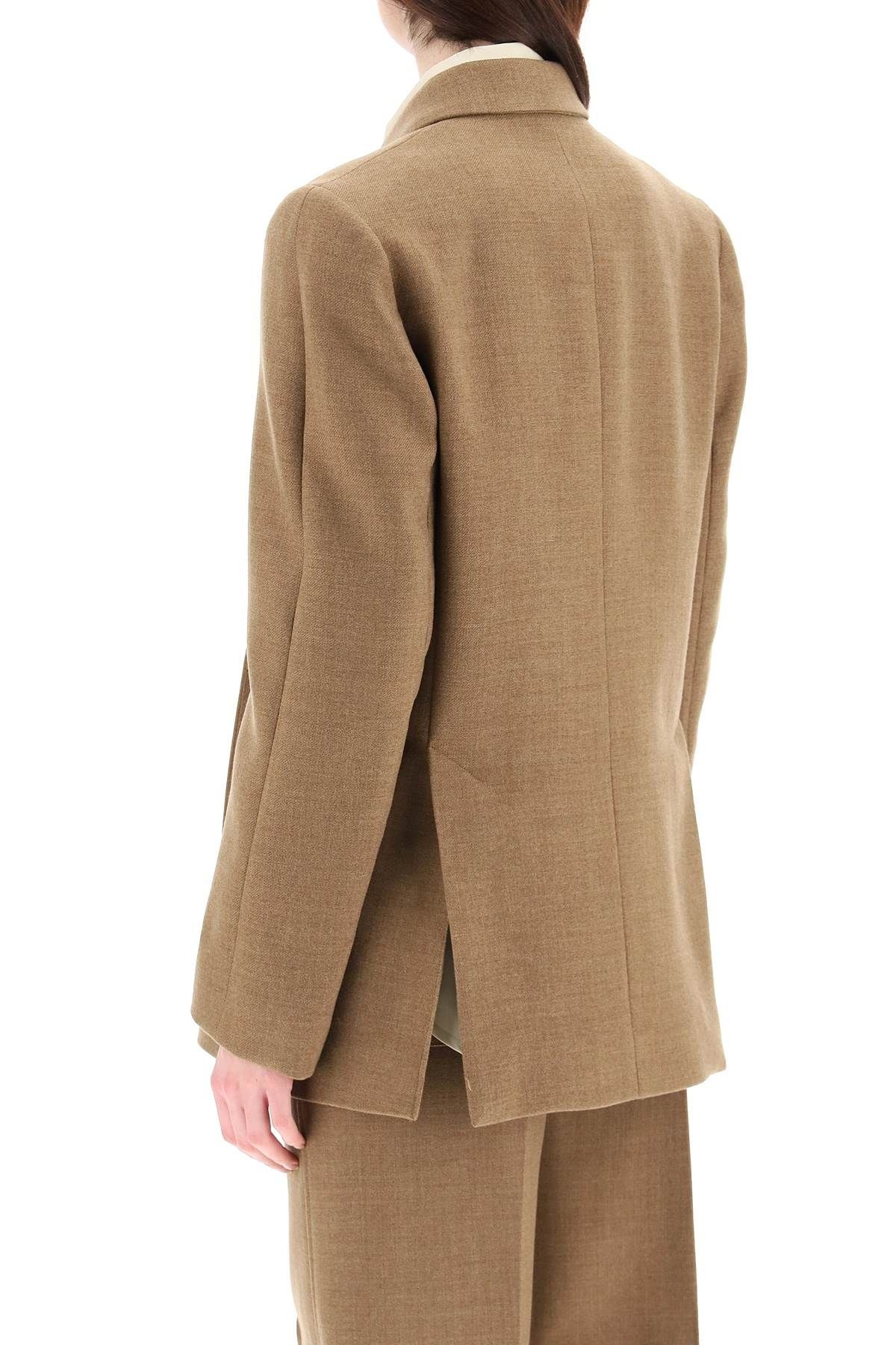 DOUBLE-BREASTED WOOL BLAZER - 4