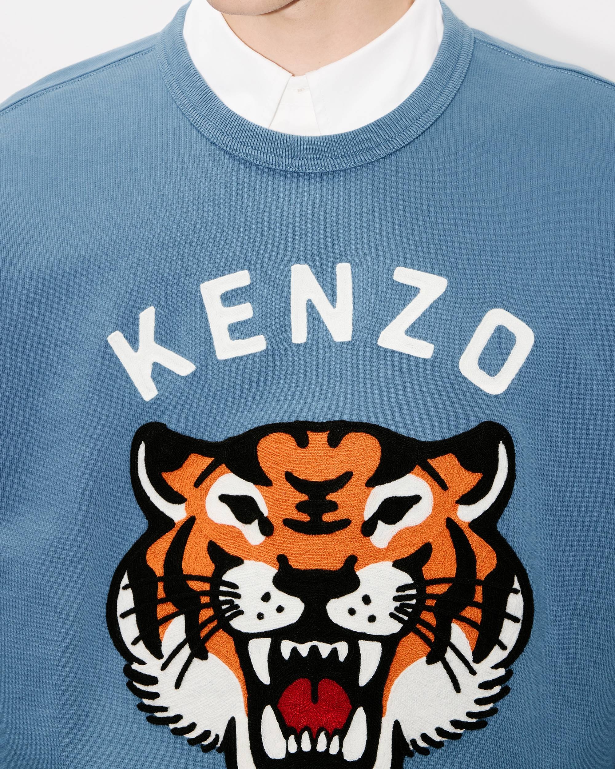 'Lucky Tiger' genderless embroidered sweatshirt - 10