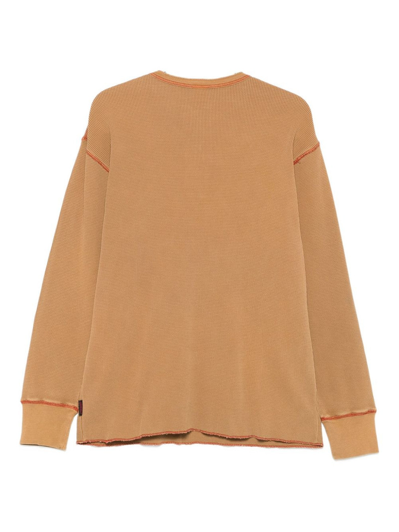 GRAMICCI button-placket waffle sweater outlook