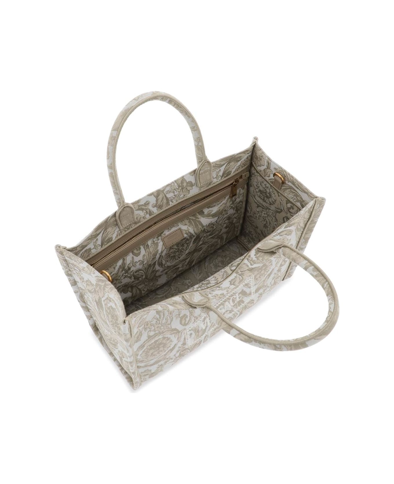 【関税＆送料込み】Versace Two-Tone Fabric Bag VERSACE Two-tone Fabric Bag | italist | REVERSIBLE