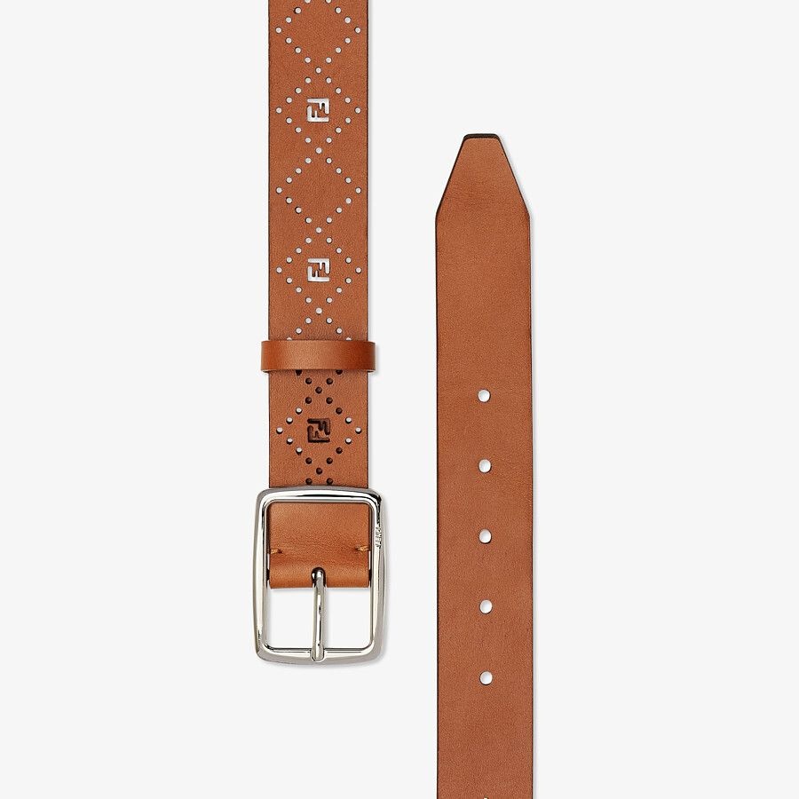 Brown leather belt - 2