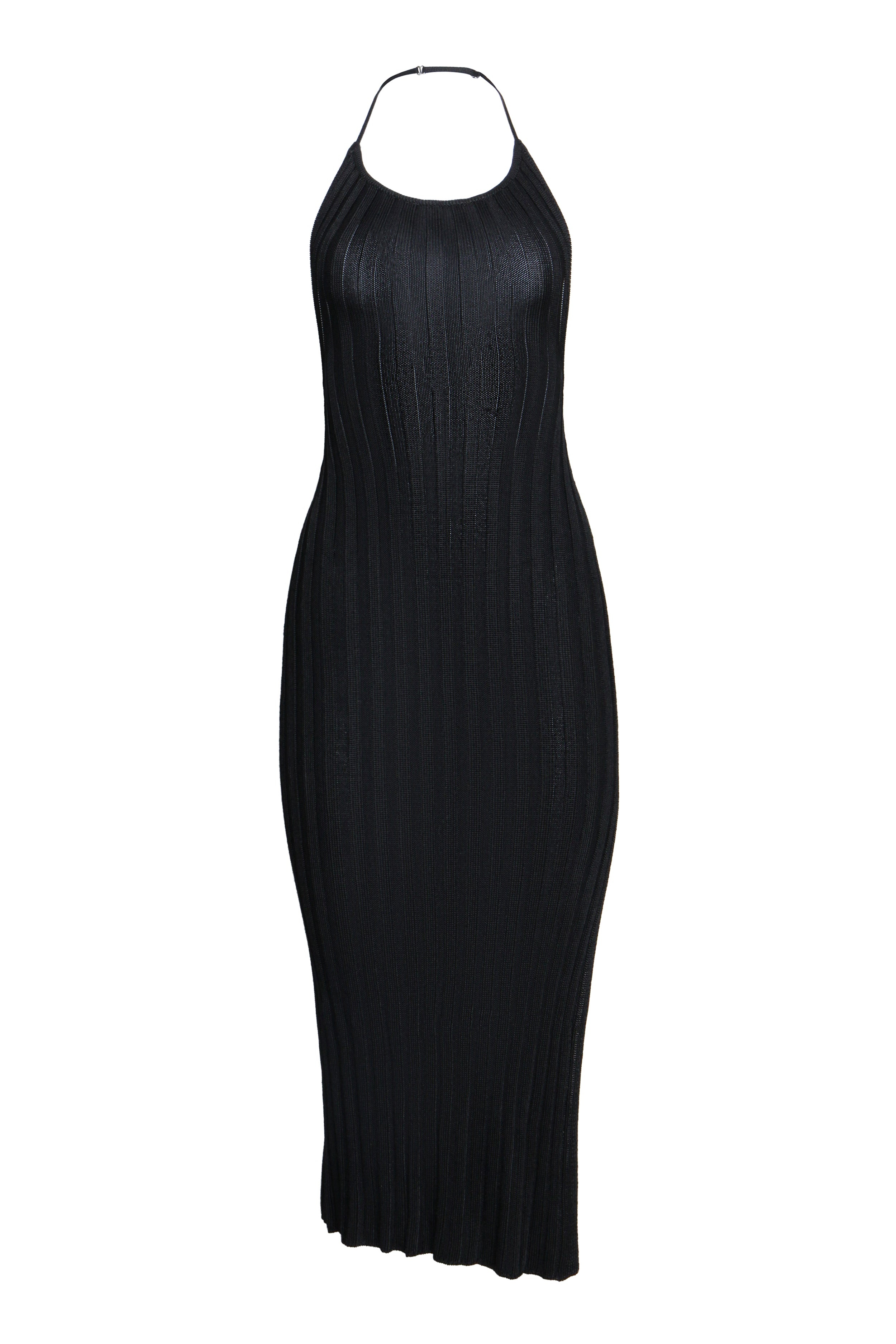 SLINKY RIB MIDI DRESS - 1