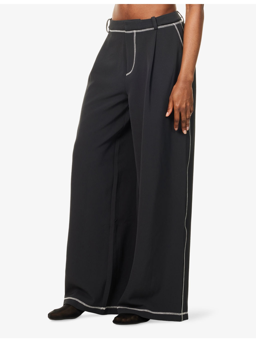 Fluid Cady Double-Slider Wide-Leg Woven Trousers - 3