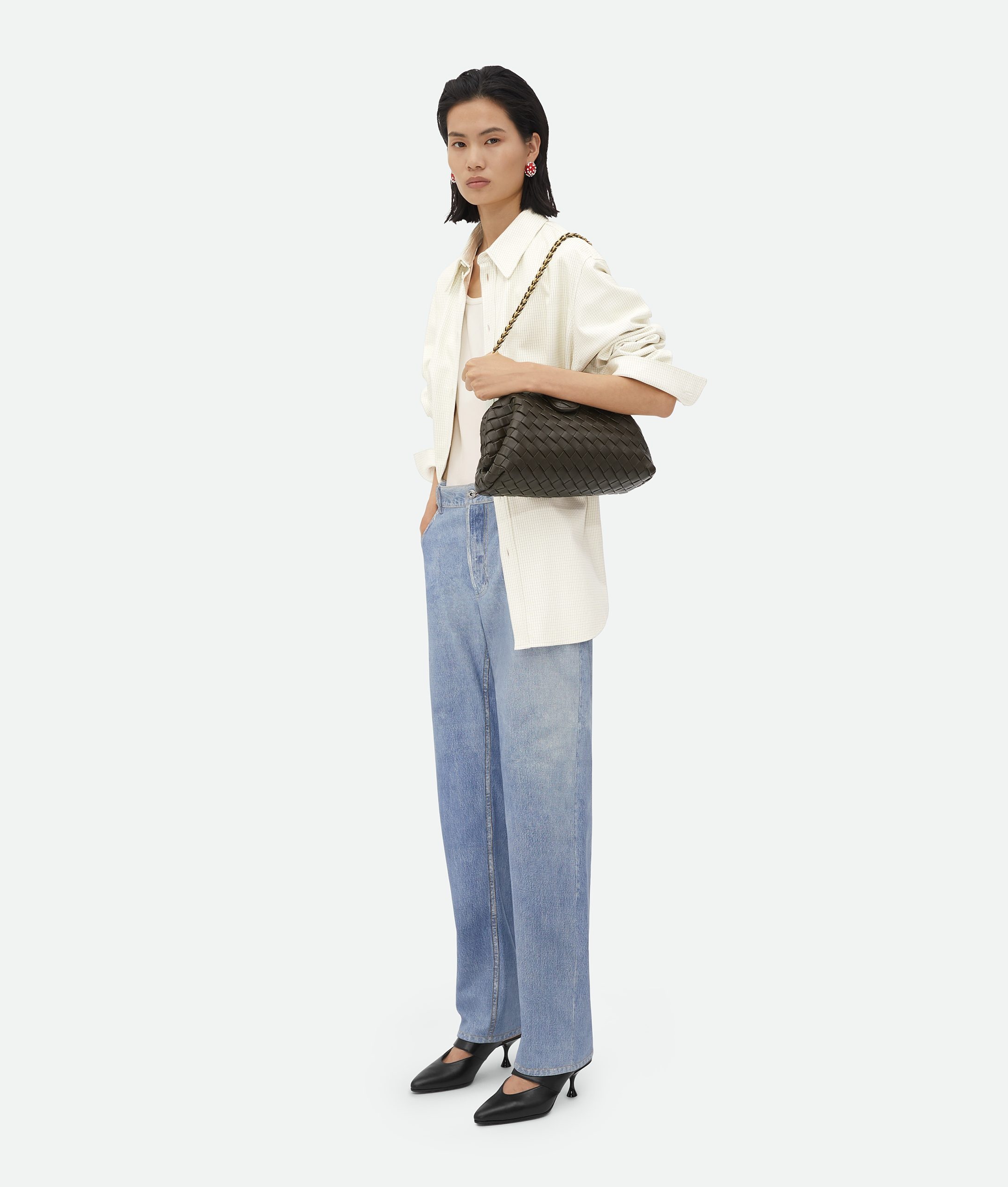 Bottega Veneta – Teen Lauren 1980 With Chain Kaki - 5