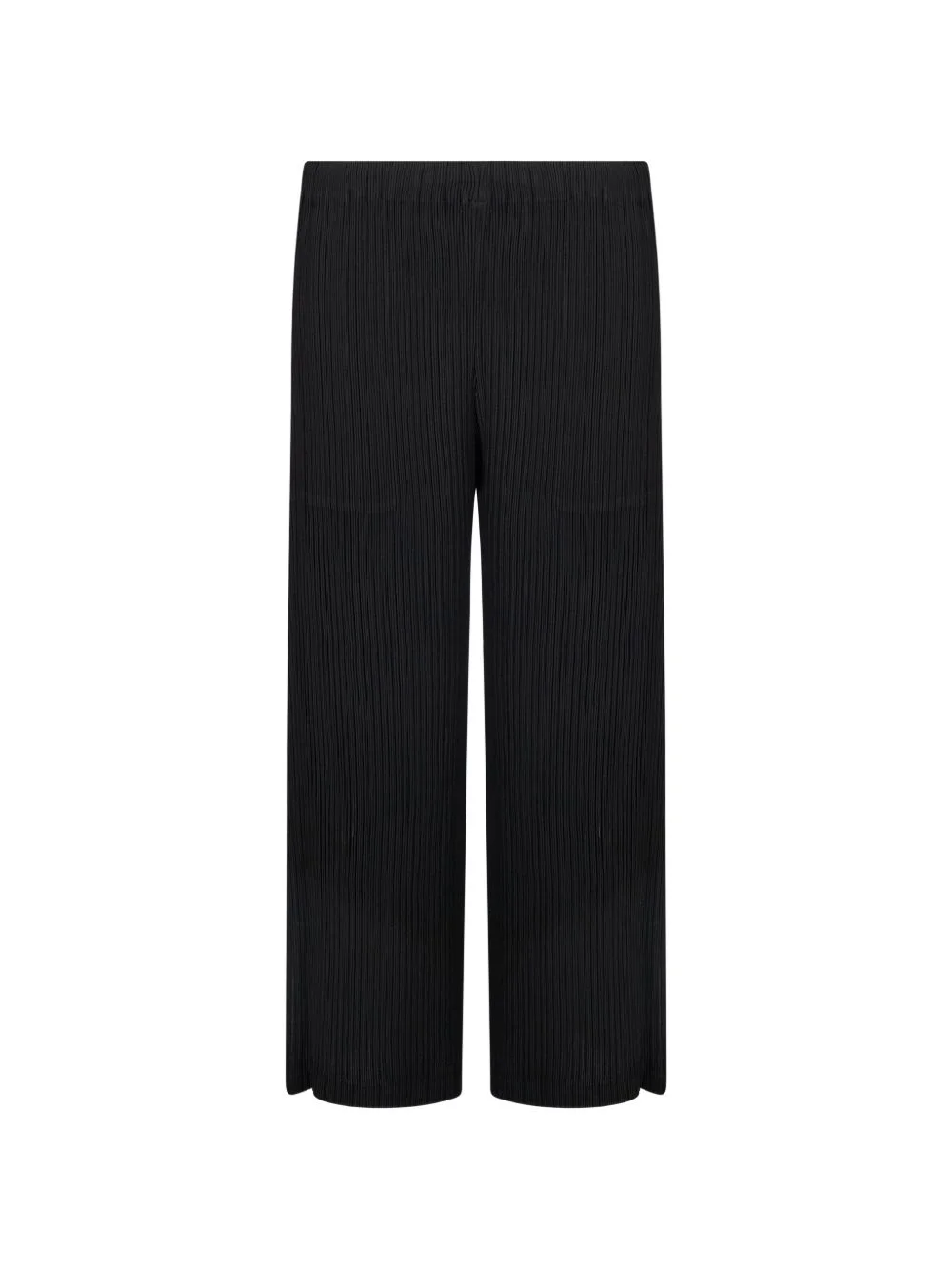 Hatching pleated wide-leg trousers - 1