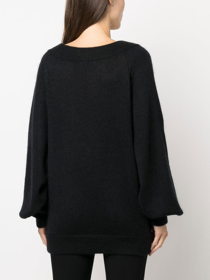 ribbed-knit round neck jumper 4