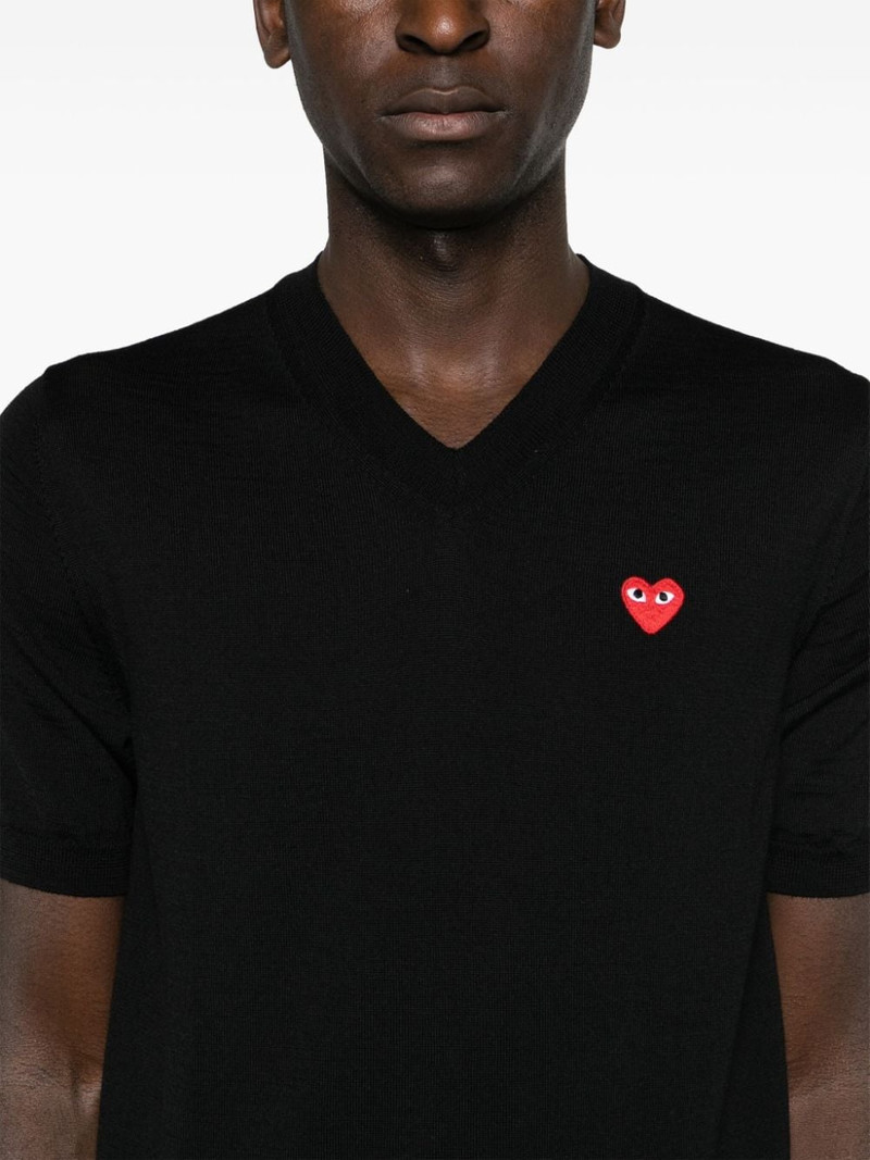 heart-patch wool jumper 6