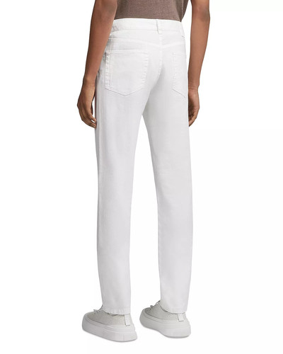 ZEGNA Garment Dyed Stretch Slim Fit Jeans in White outlook