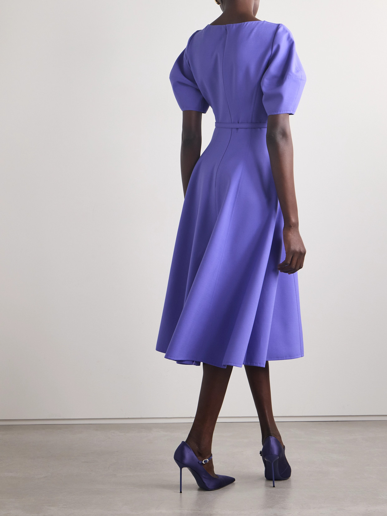 Belted Wool-blend Midi Dress - 3