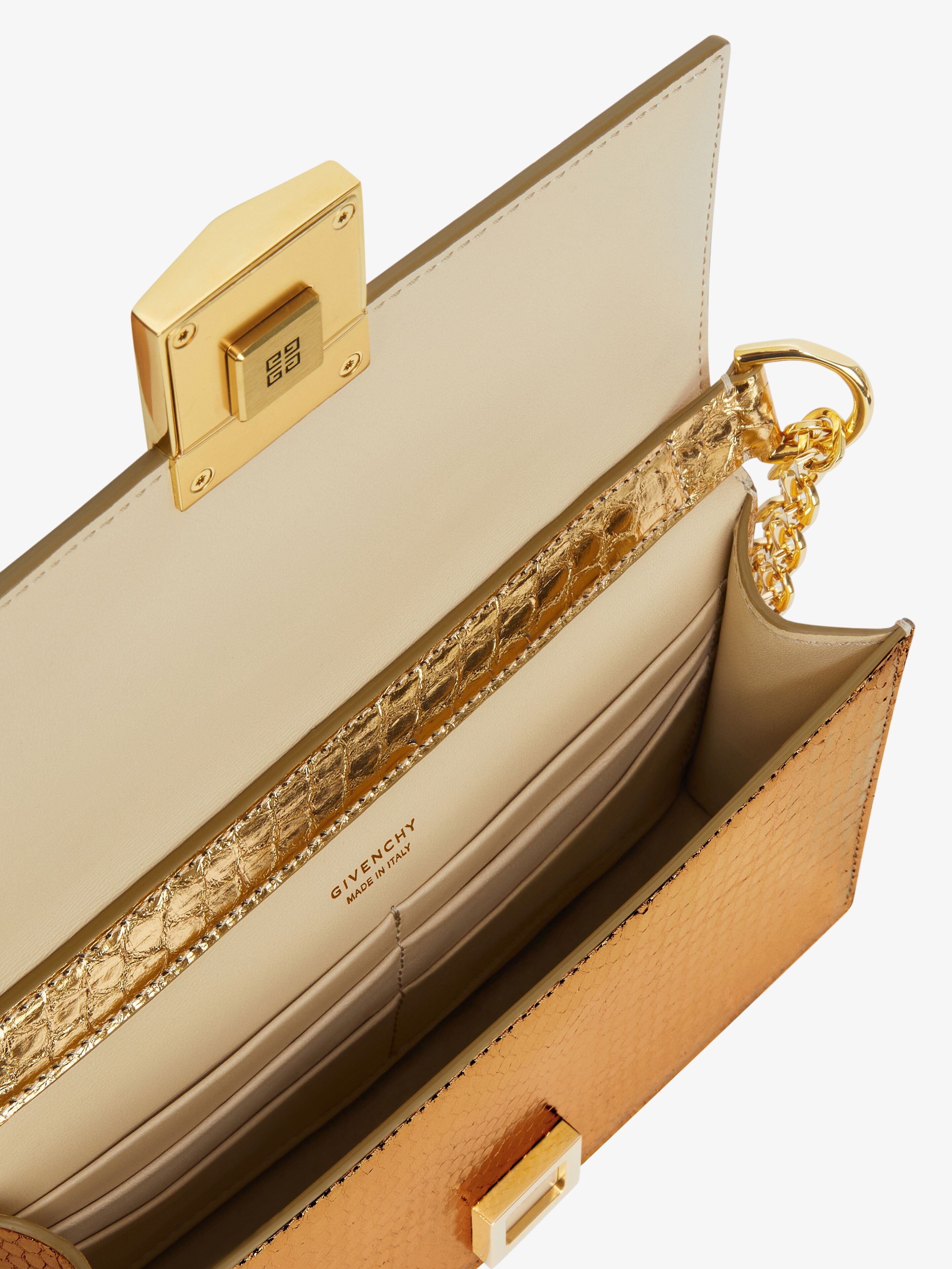 SMALL 4G BAG IN PYTHON WITH CHAIN - 6