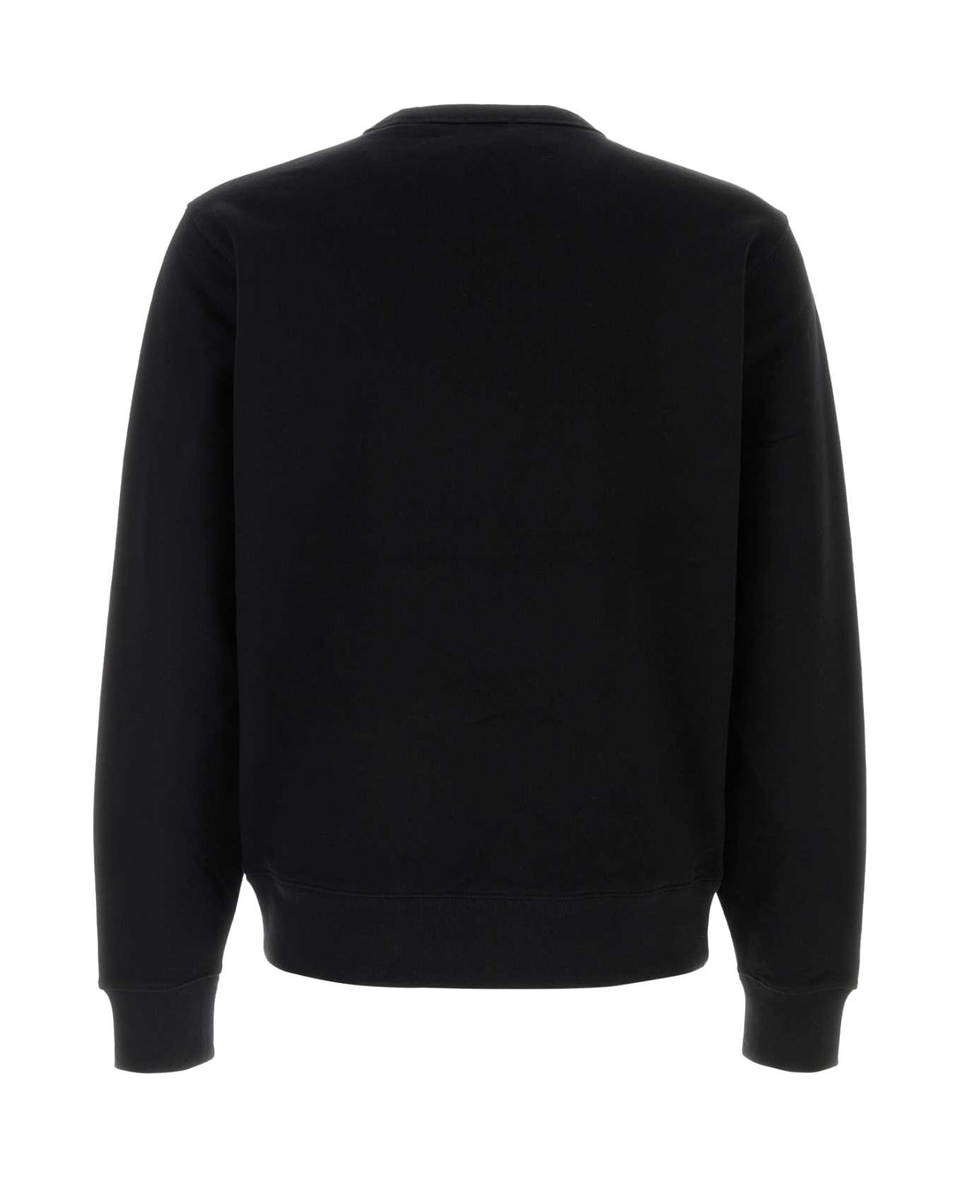 Black Cotton Sweatshirt - 2