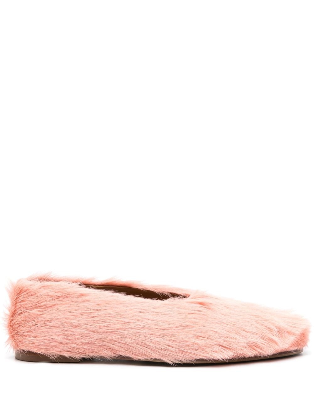 Merina point-toe calf-hair flats - 1