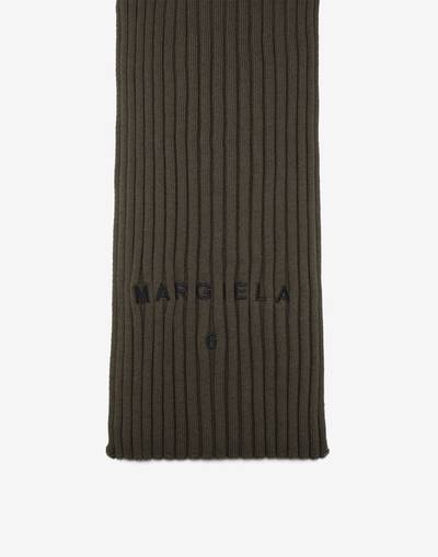 MM6 Maison Margiela Logo ribbed scarf outlook