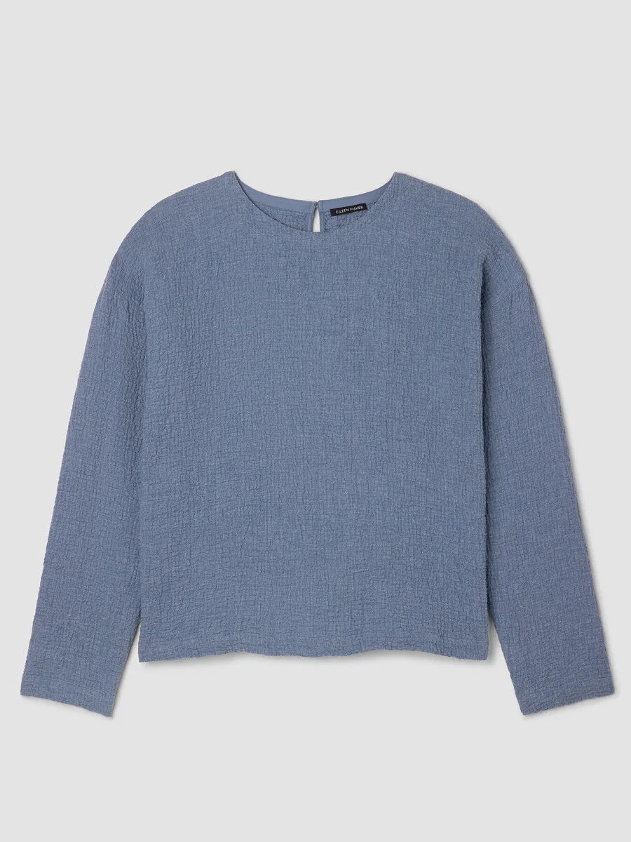 Organic Cotton Doubleweave Round Neck Box-Top - 1