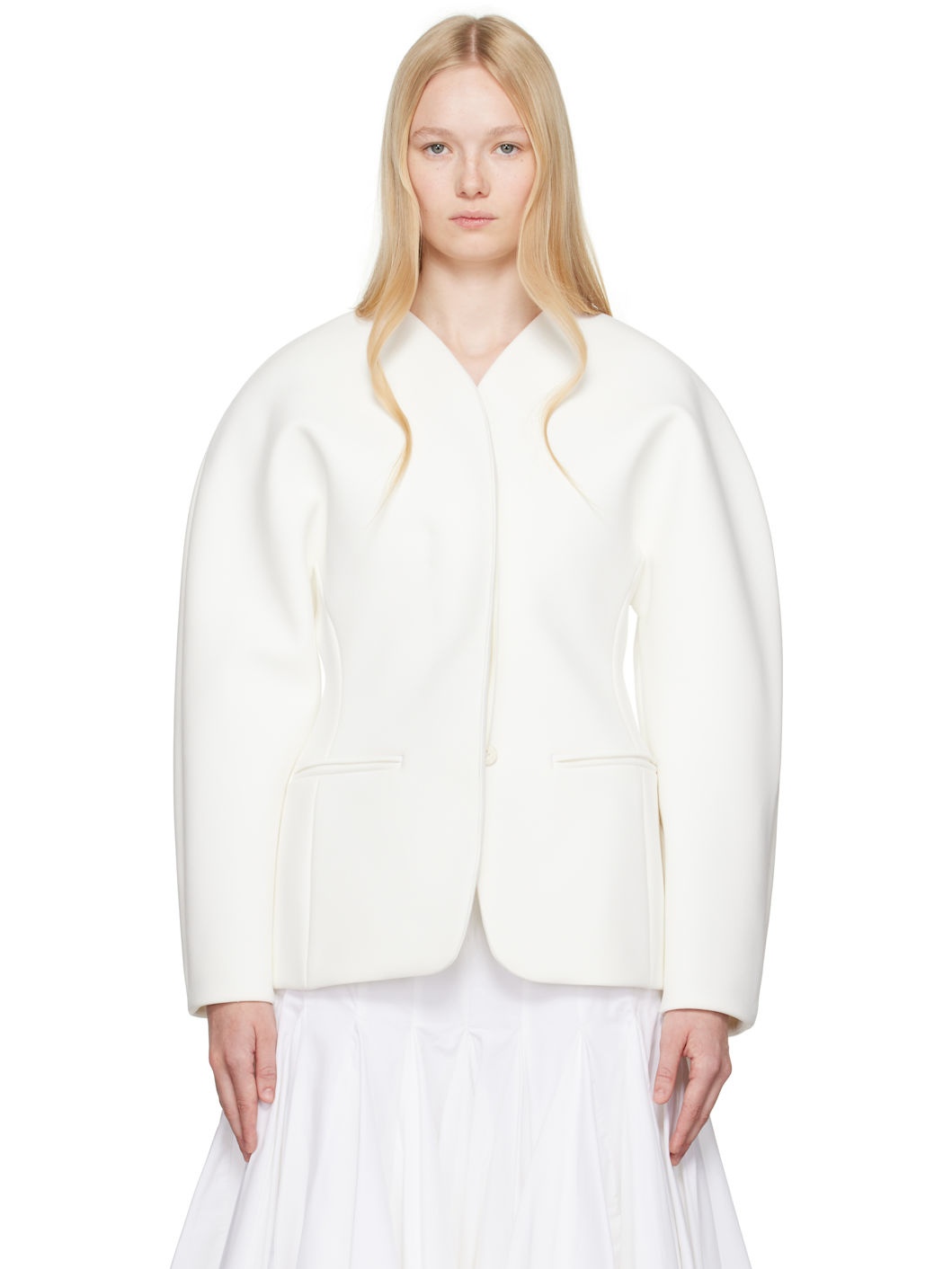 White La Croisière 'The Ovalo' Blazer - 1