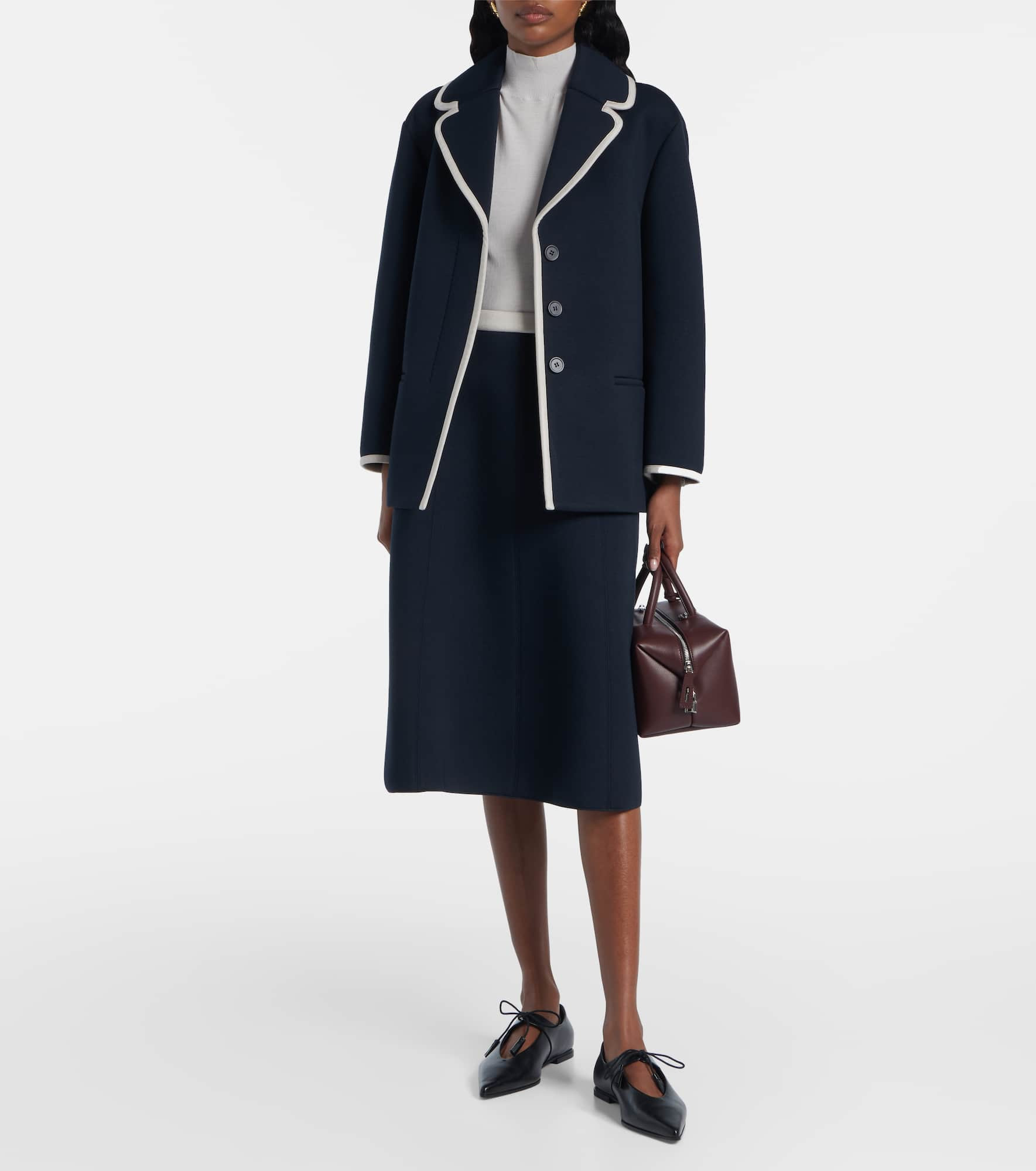 Single-breasted jersey blazer - 2