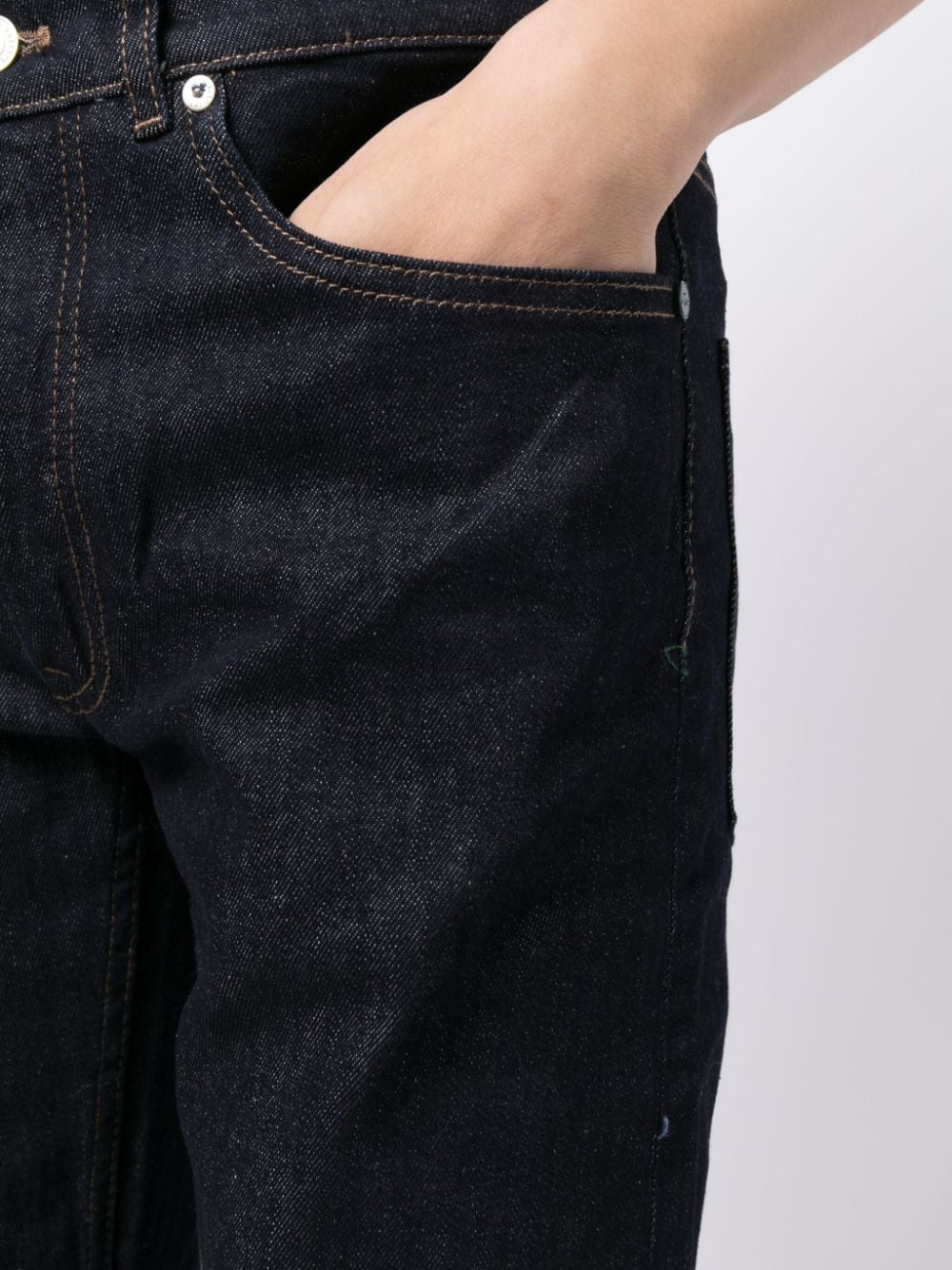 logo-embroidered slim-cut jeans - 5