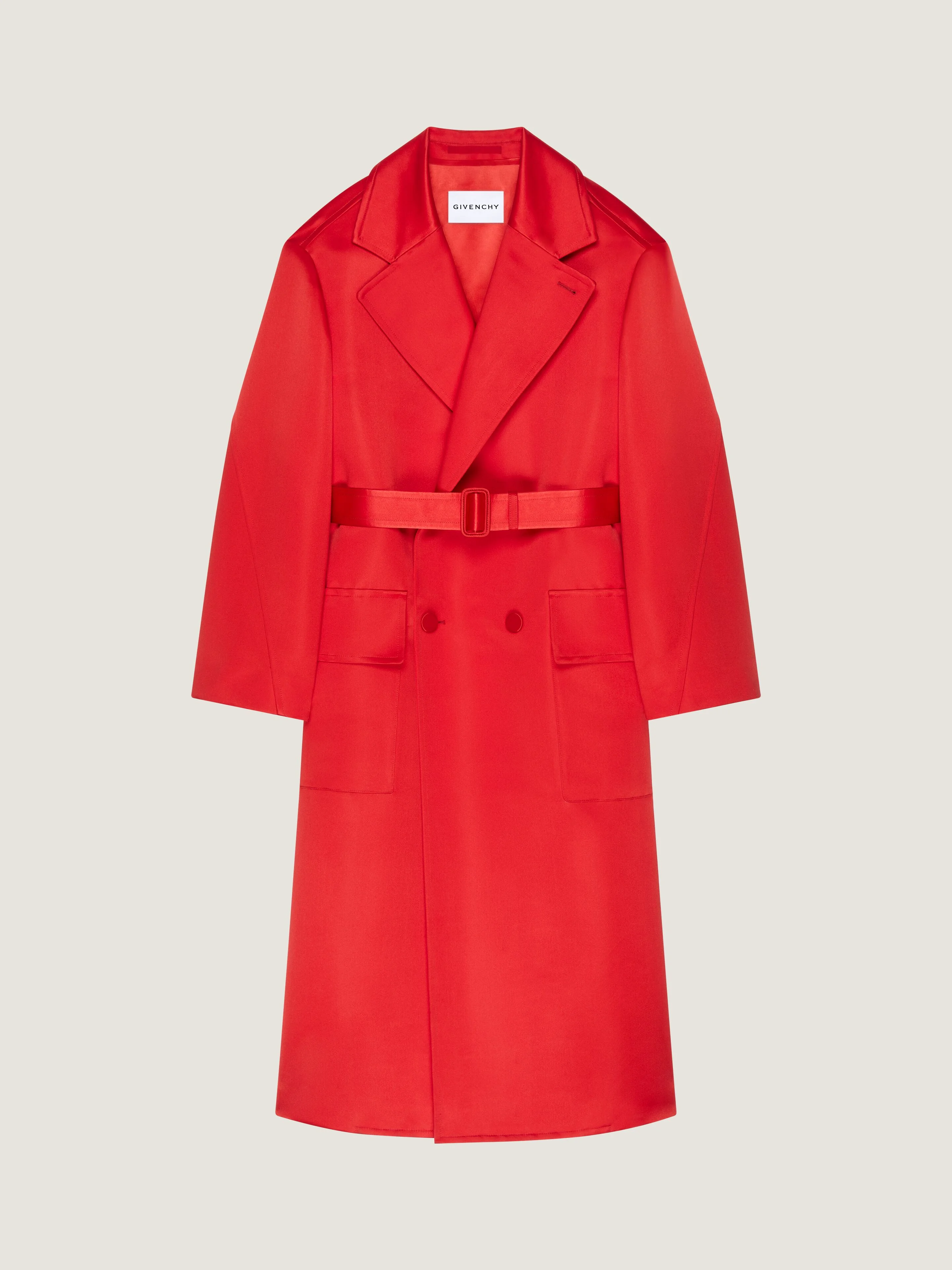 COUTURE SEAM COAT IN SATIN - 1