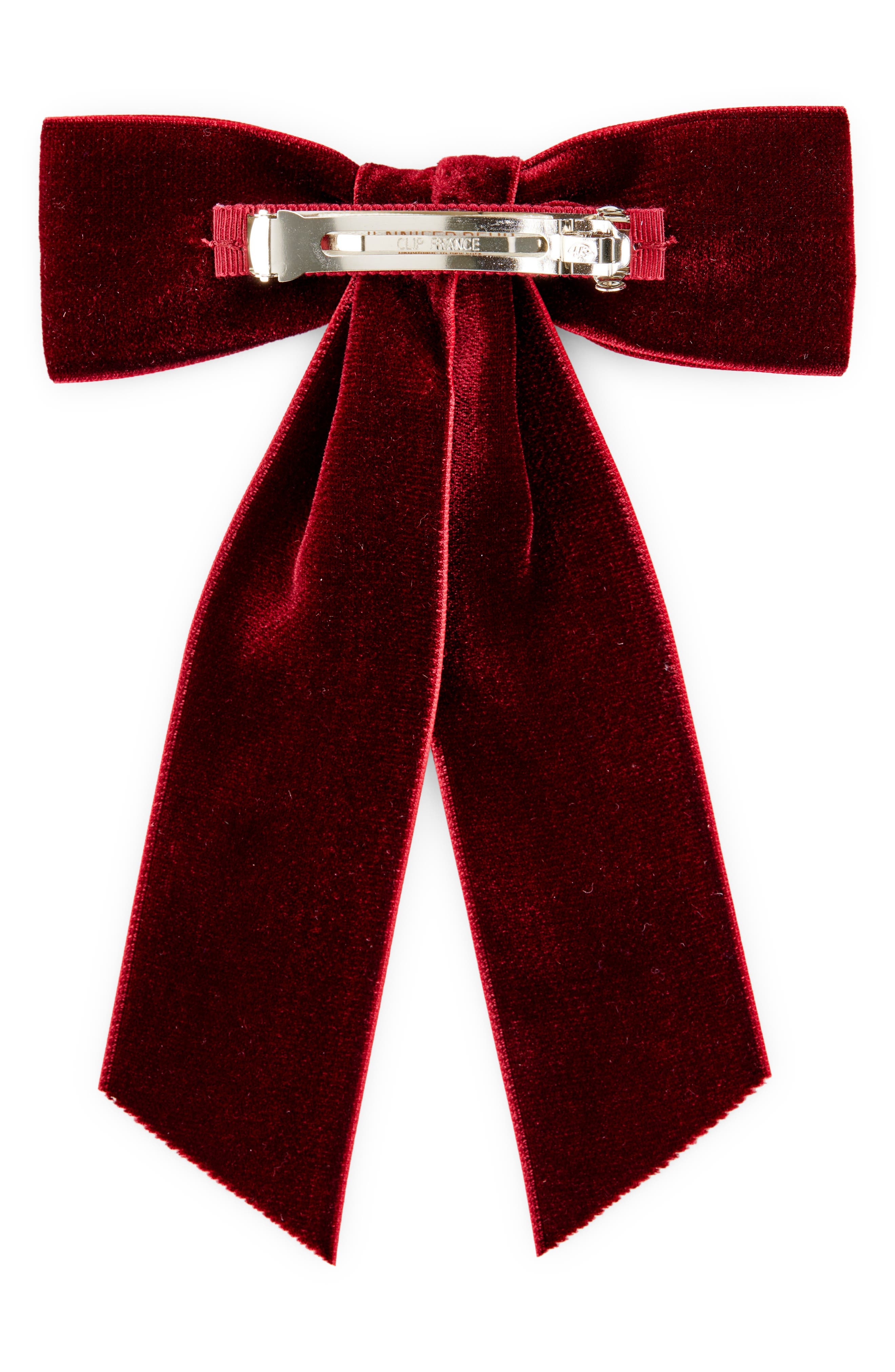 Jennifer Behr Wide Velvet Bow Barrette in Pinot at Nordstrom - 3
