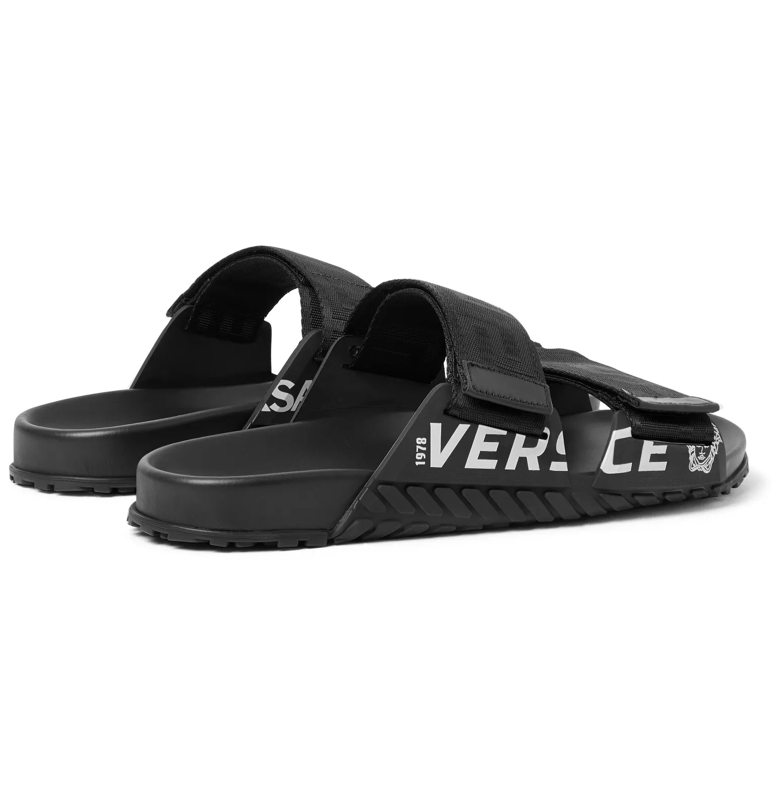 Logo-Detailed Webbing and Rubber Sandals - 6