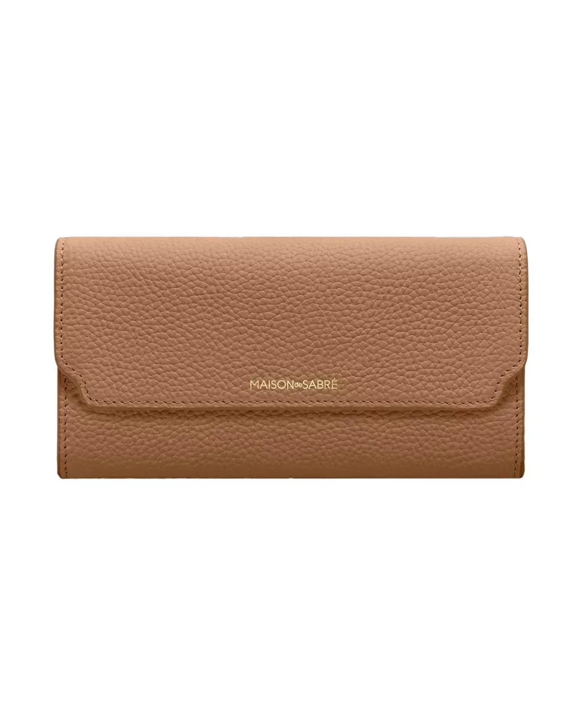 Long Leather Flap Wallet - 1