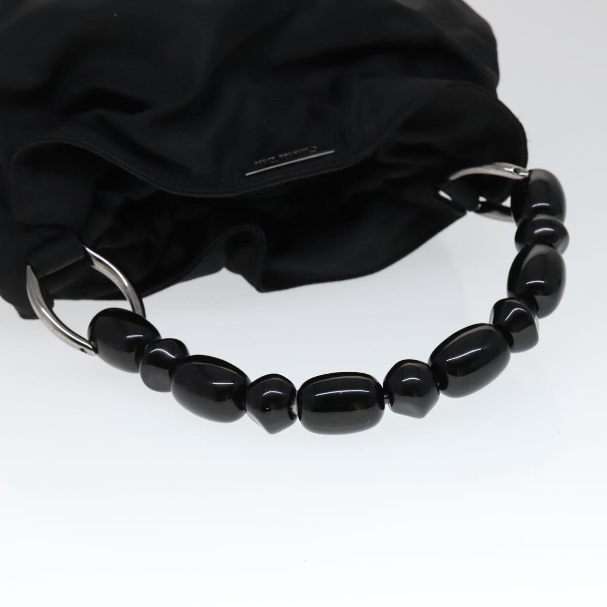 DIOR Maris Pearl Hand Bag Nylon Black - 7