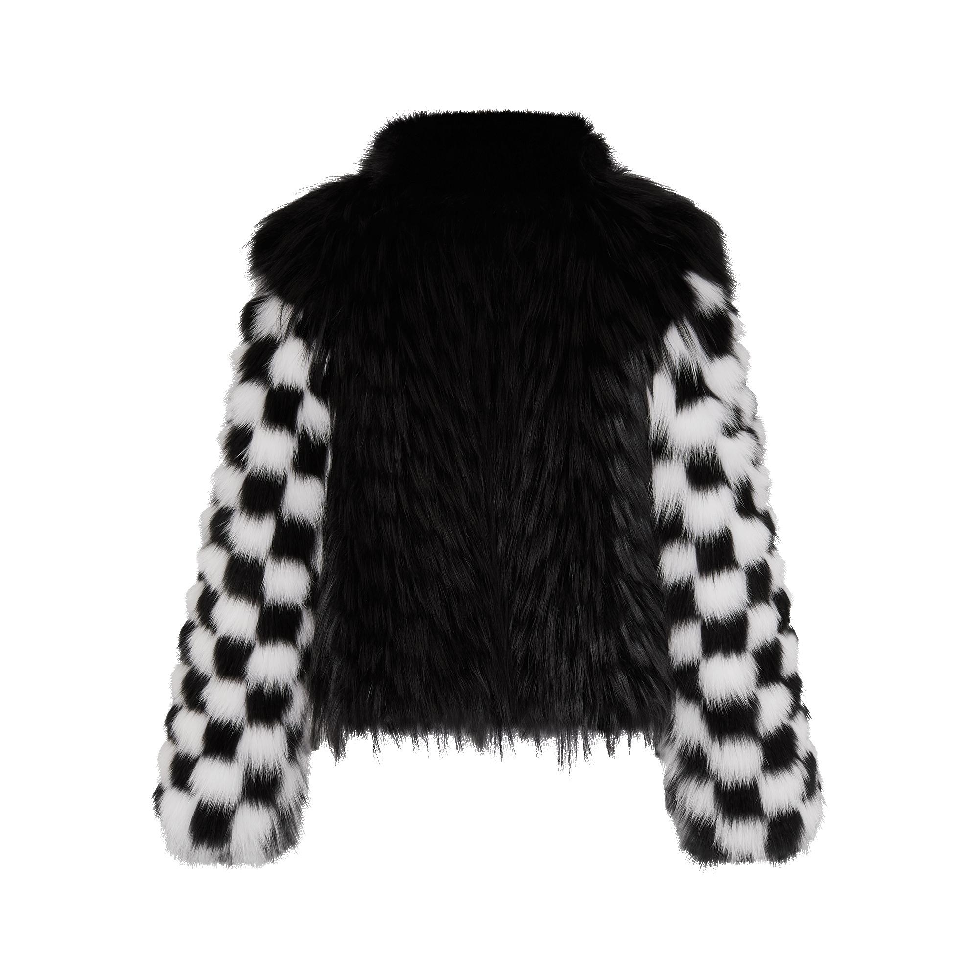 Damier Intarsia Fox Jacket - 2