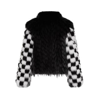 Louis Vuitton Damier Intarsia Fox Jacket outlook