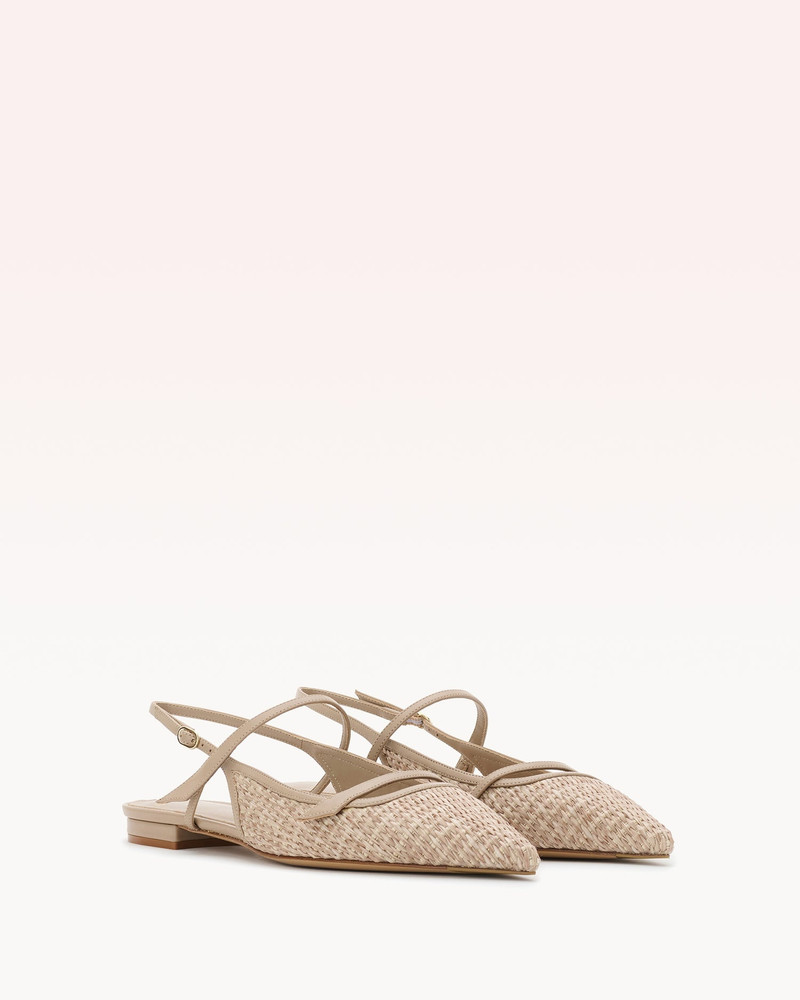ALEXANDRE BIRMAN TITA RAFFIA FLAT CHALK outlook