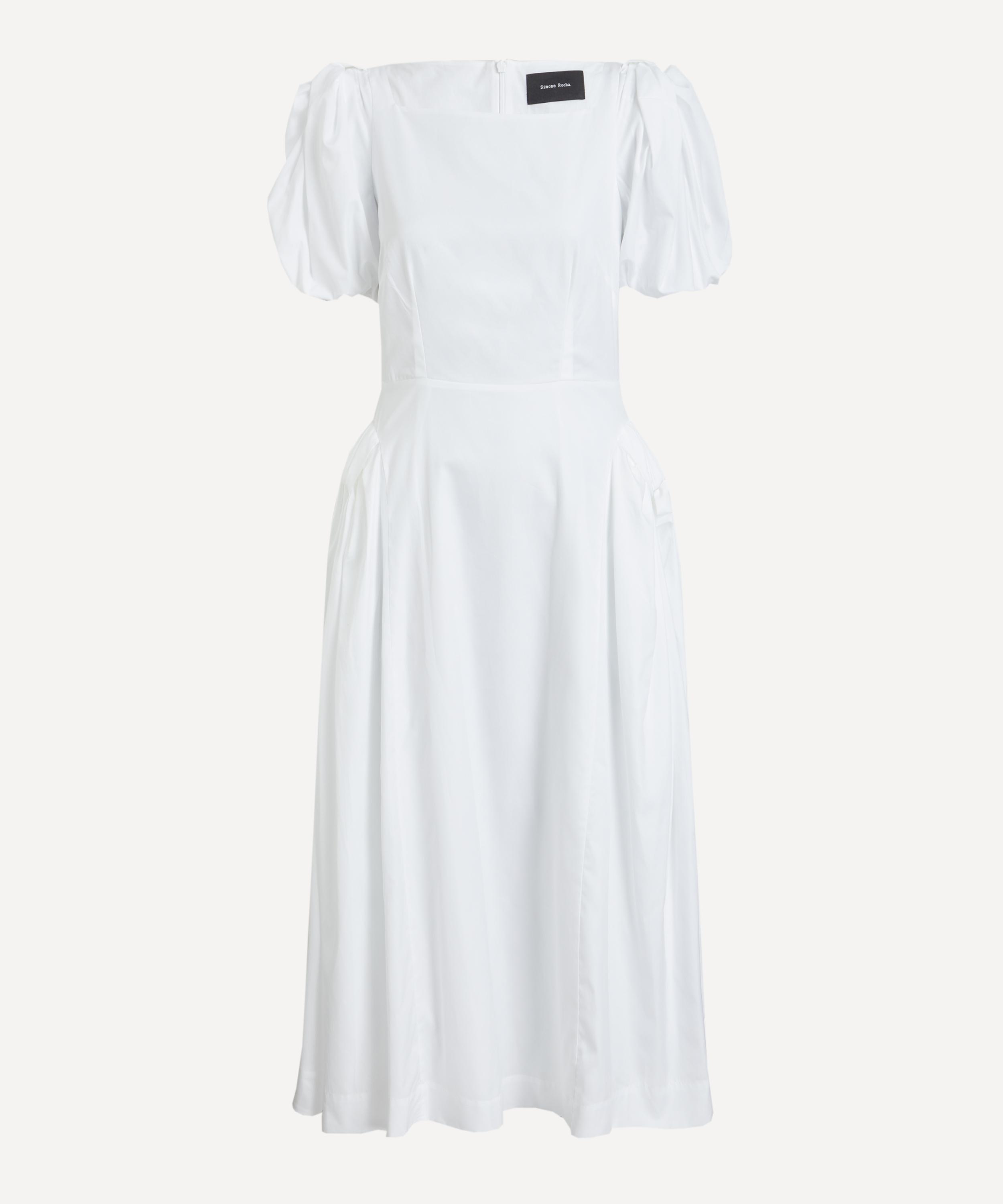Bow Puff-Sleeve Hip Dress - 1