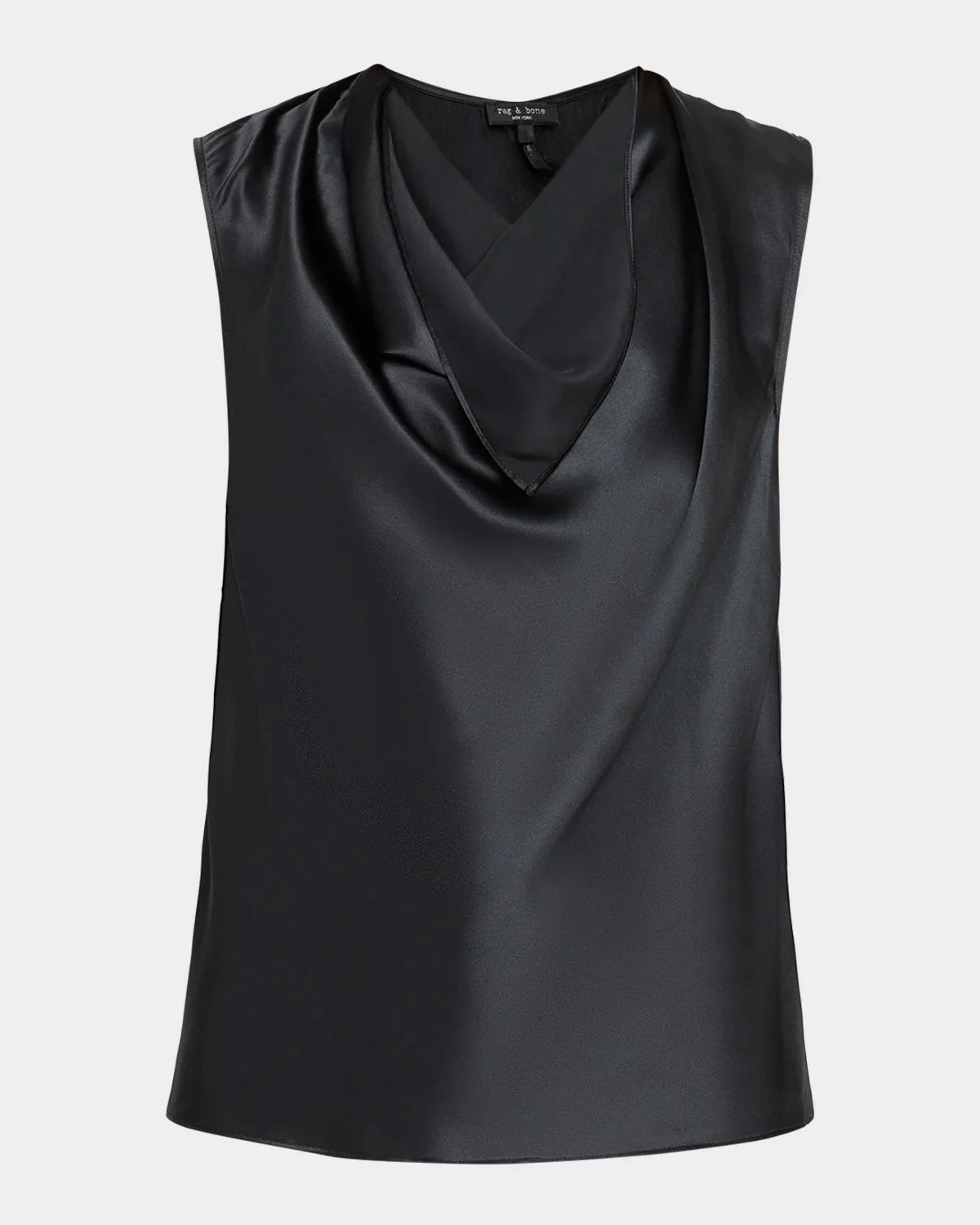 Vinnie Silk Cowl-Neck Top - 1