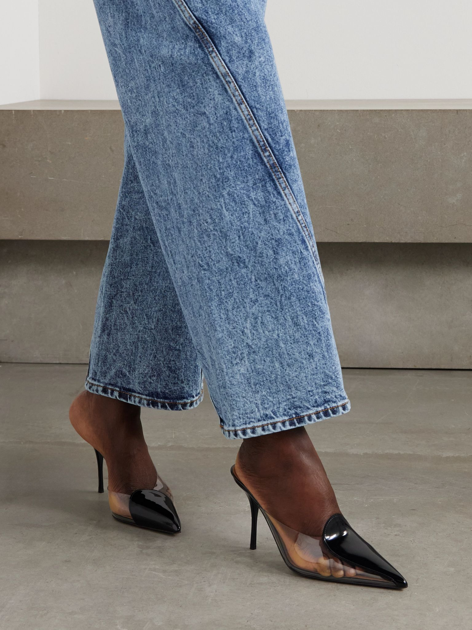 90 PVC and patent-leather mules Black - 2