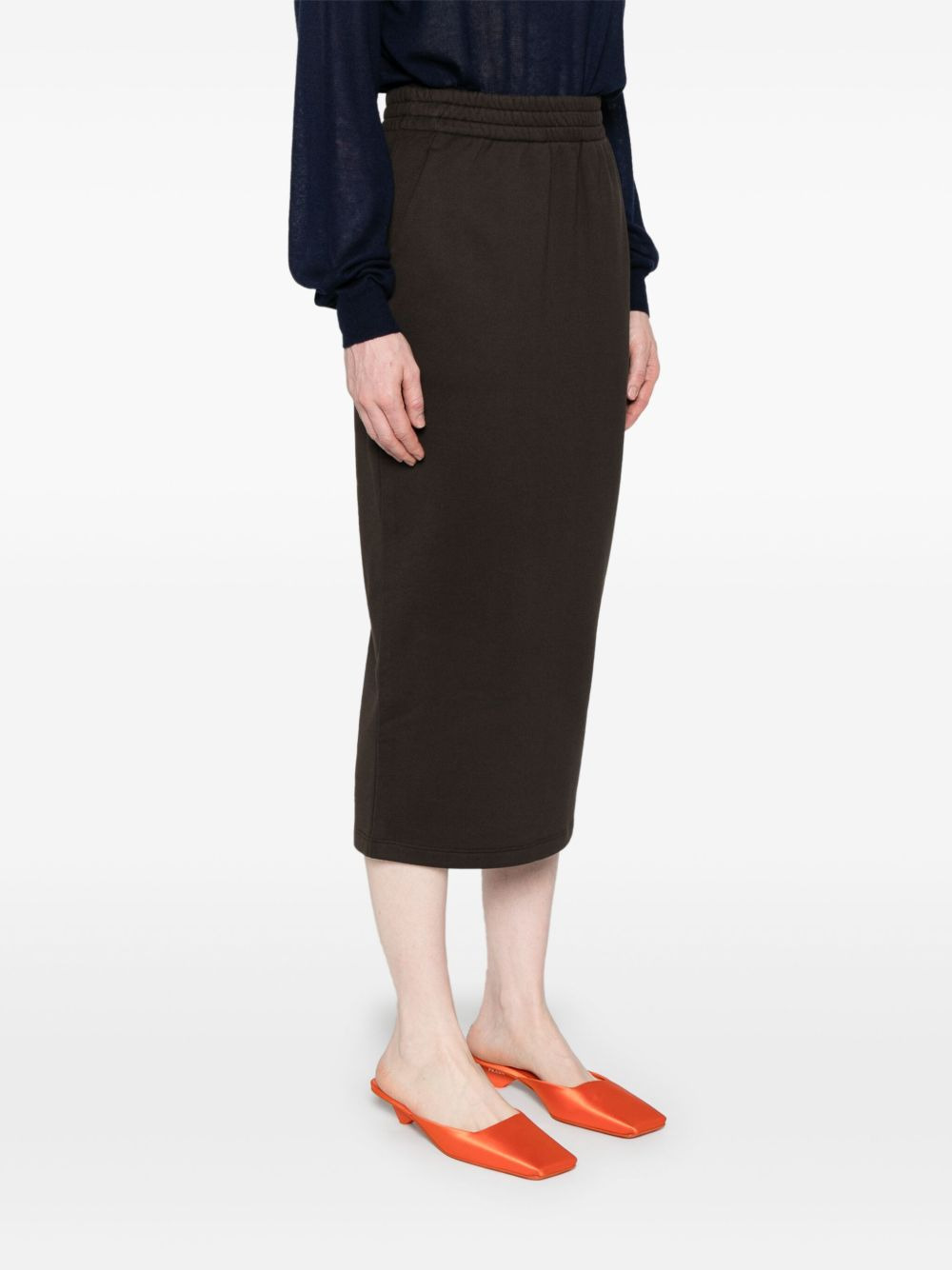 cotton jersey midi skirt - 3