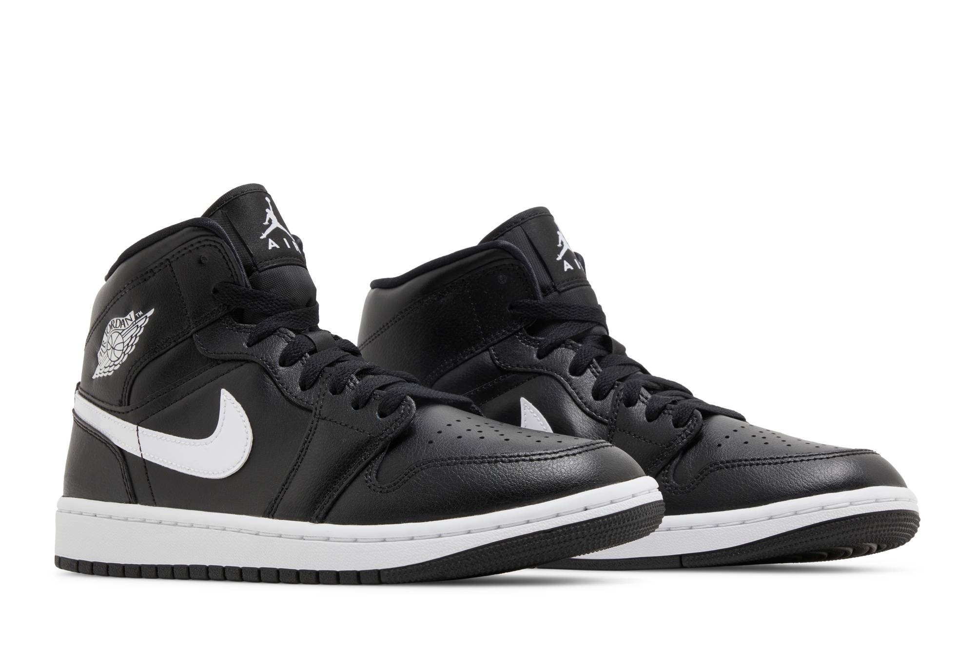 Wmns Air Jordan 1 Mid 'Black White' - 8