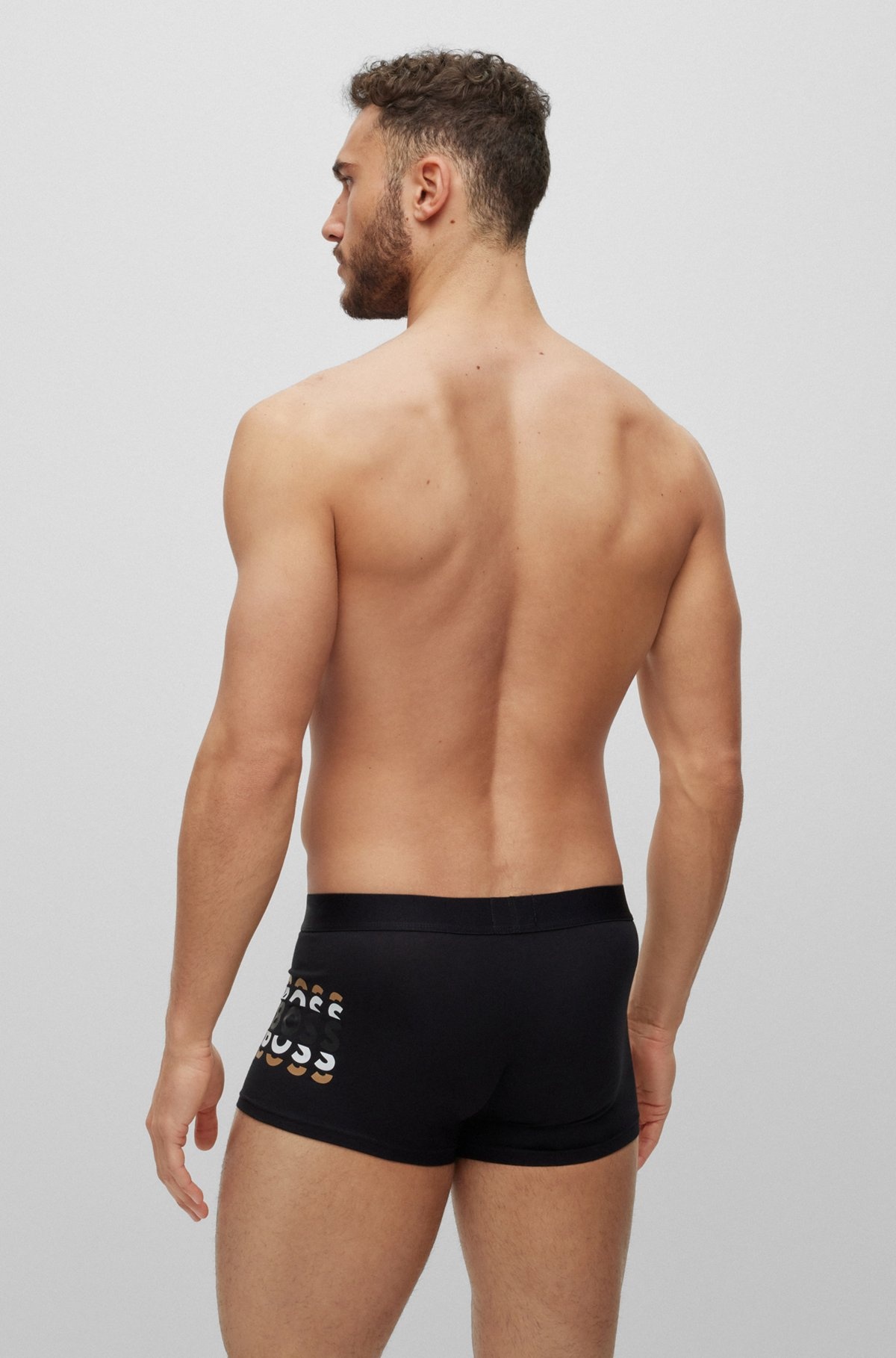 TWO-PACK OF STRETCH-COTTON TRUNKS WITH LOGO WAISTBANDS - 3