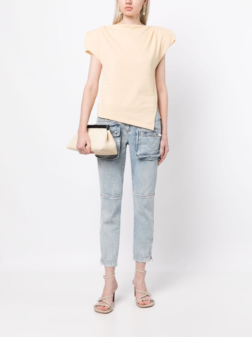Sebani padded asymmetric T-shirt - 2