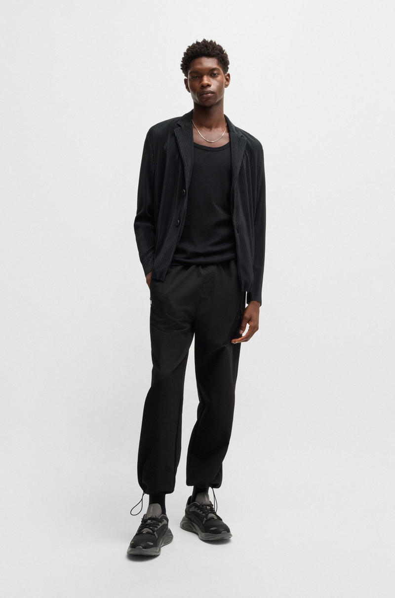 HUGO MODERN-FIT JACKET IN JERSEY WITH PLISSÉ PLEATS outlook