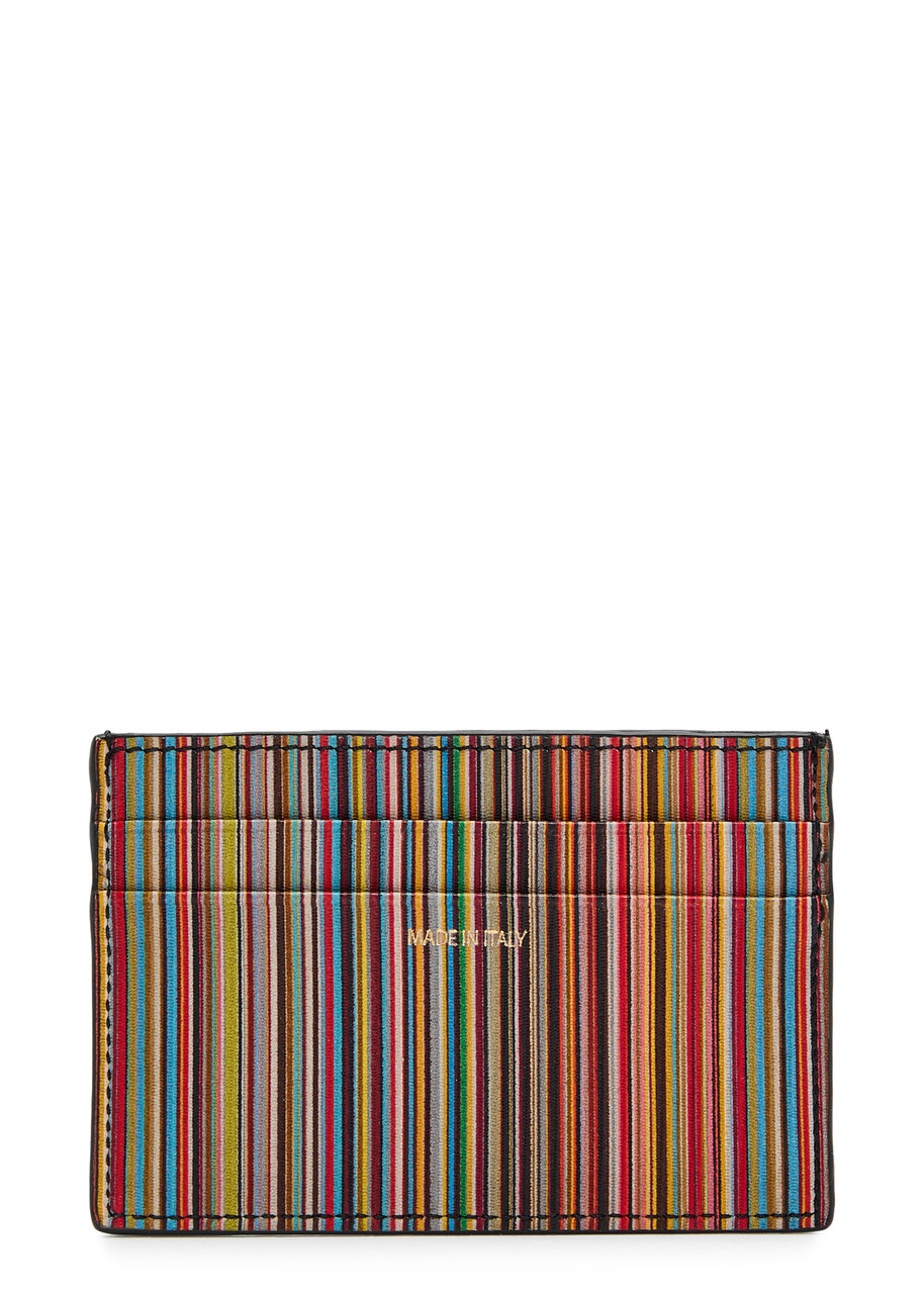 Paul Smith Signature Striped Leather Card Holder - 2