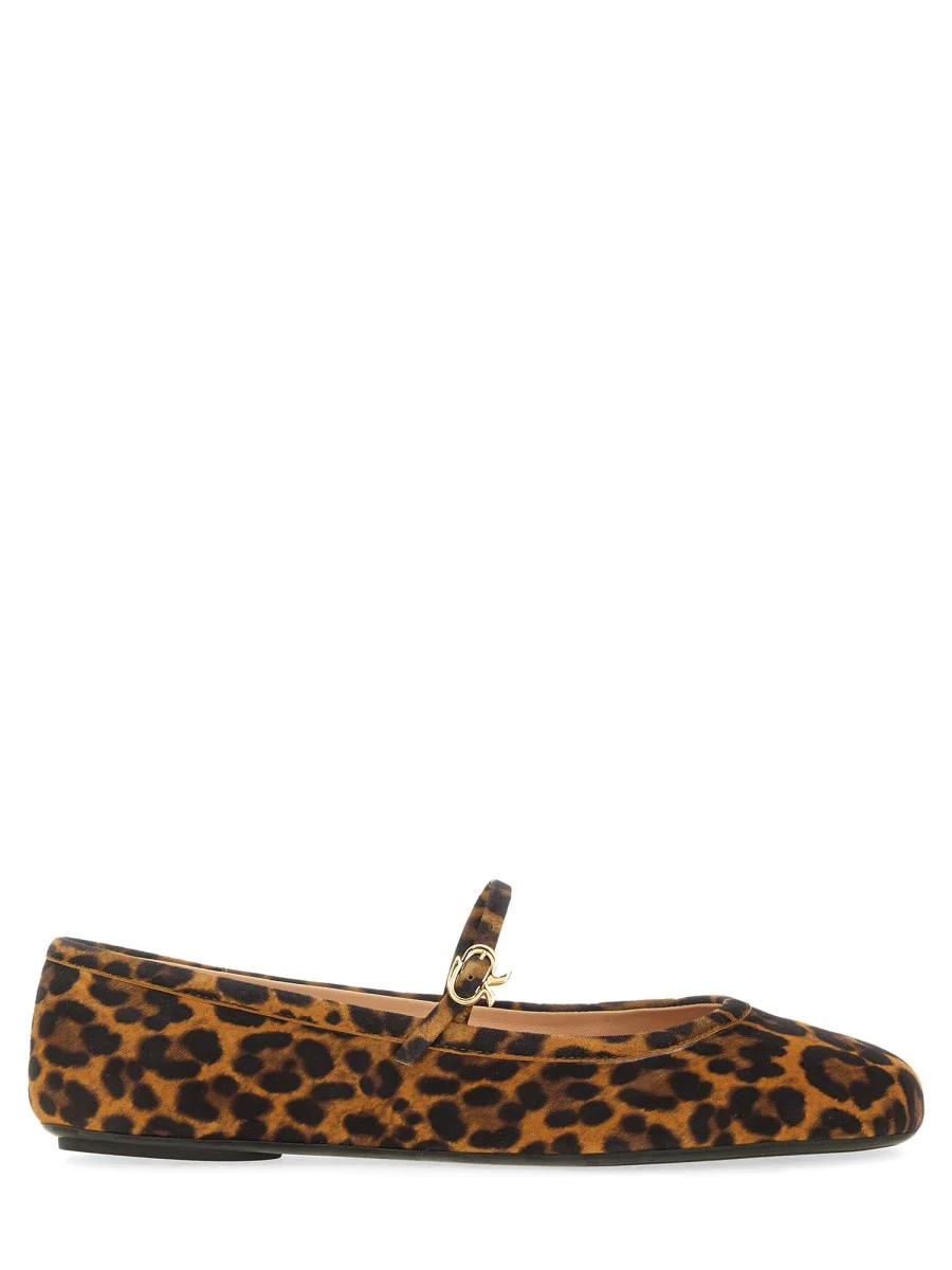BALLERINA CARLA IN SUEDE STAMPA LEOPARD - 1