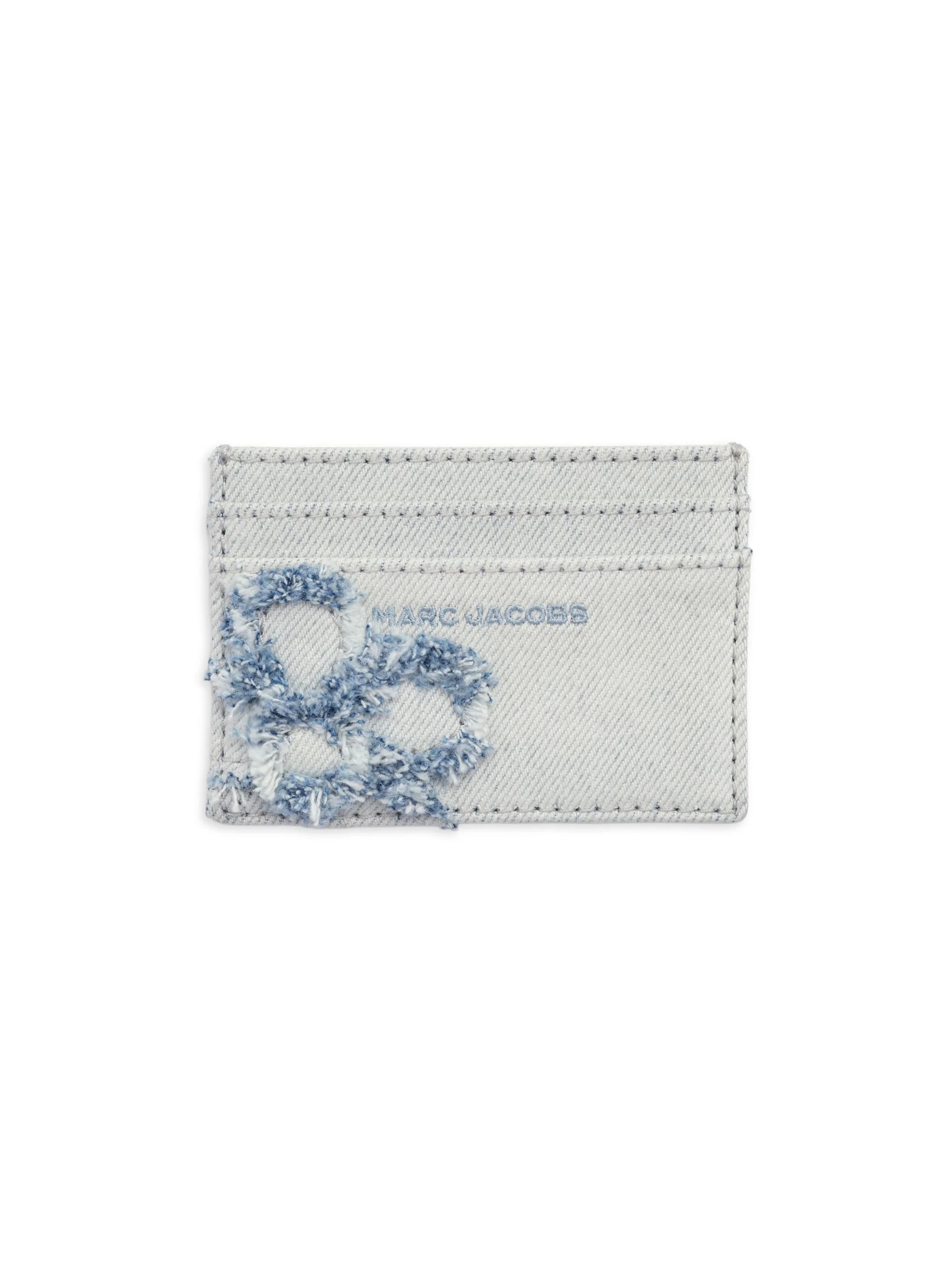 Women's The Daisy Distressed Denim Card Case - Light Wash - 1