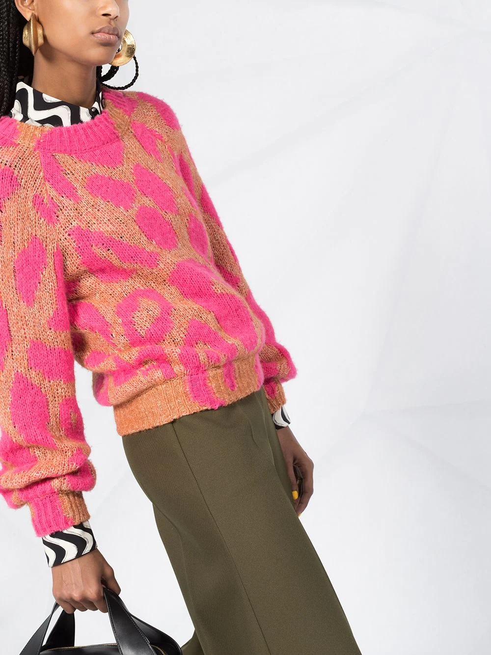 leopard-pattern knitted jumper - 3