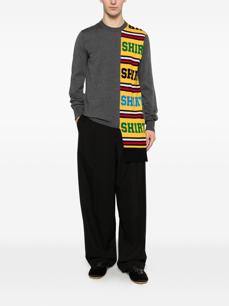 Comme des Garçons SHIRT lettering-panel sweater outlook