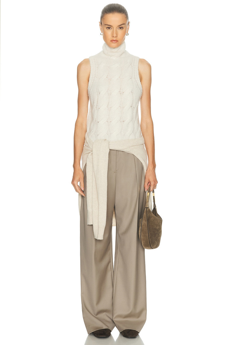 SABLYN Salvia Sleeveless Cable Turtleneck Sweater outlook