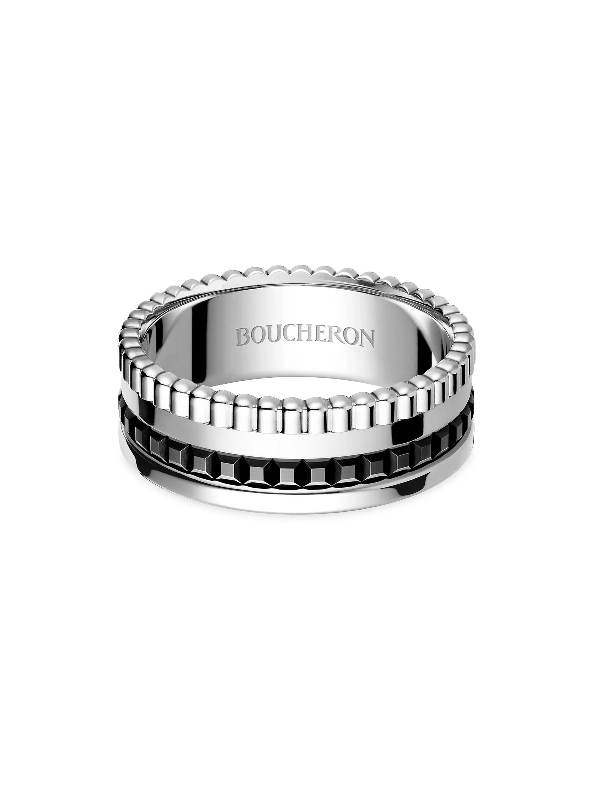 PVD 반지를 가진 Quatre 18ct 백색 금 - 1