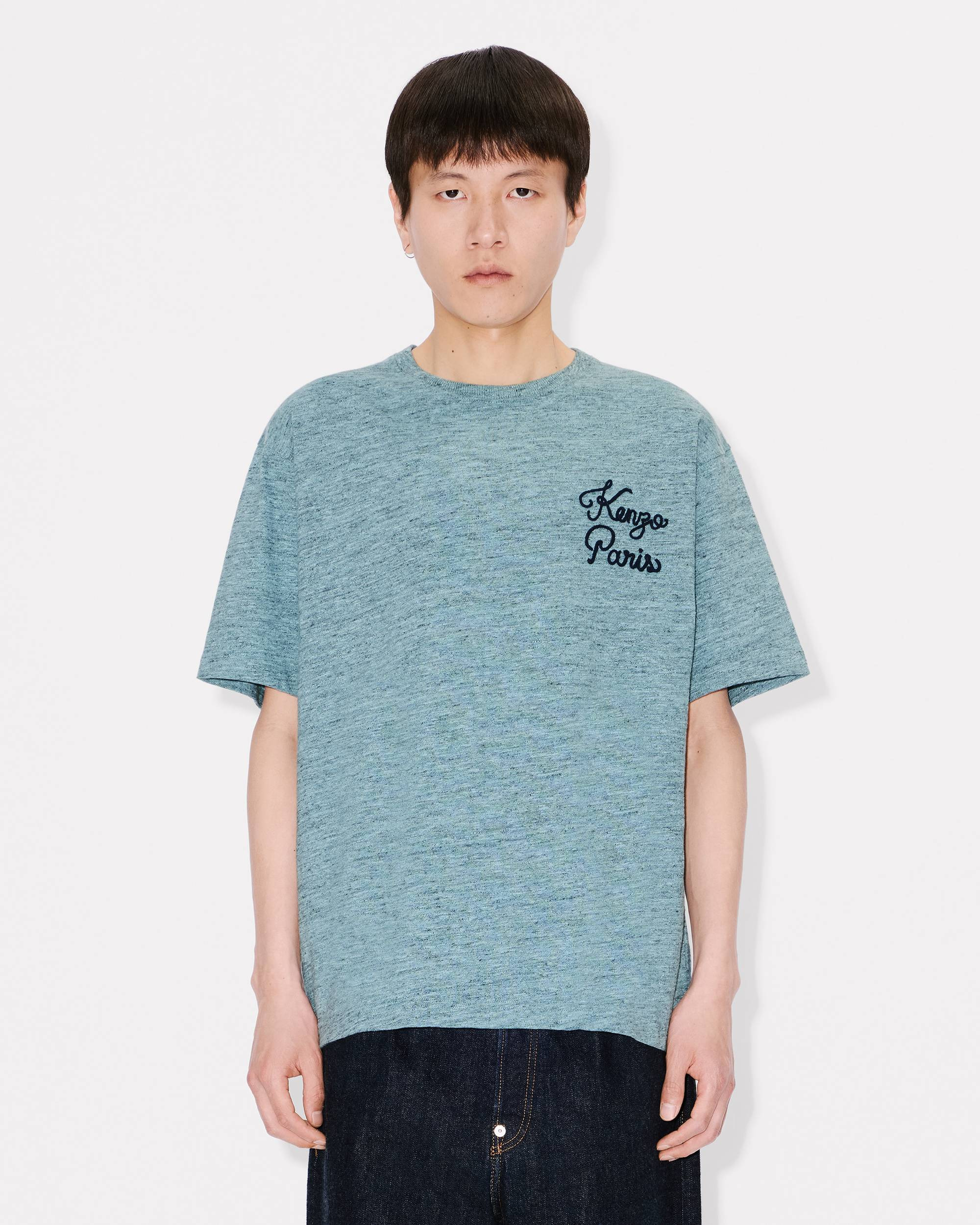 'KENZO Paris Chainstitch' embroidered T-shirt in cotton - 3