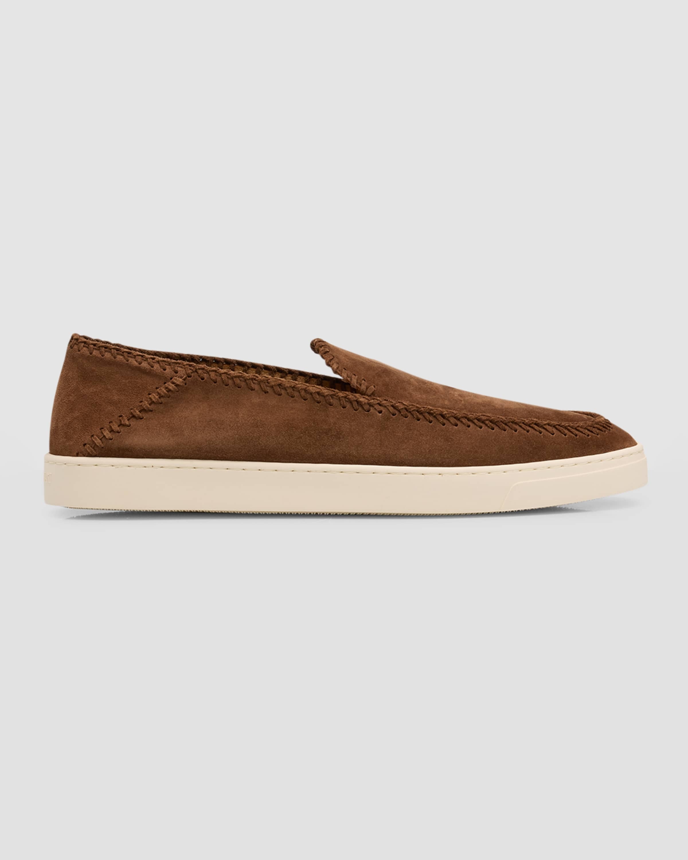 Men's Suede Sneaker-Sole Loafers - 1