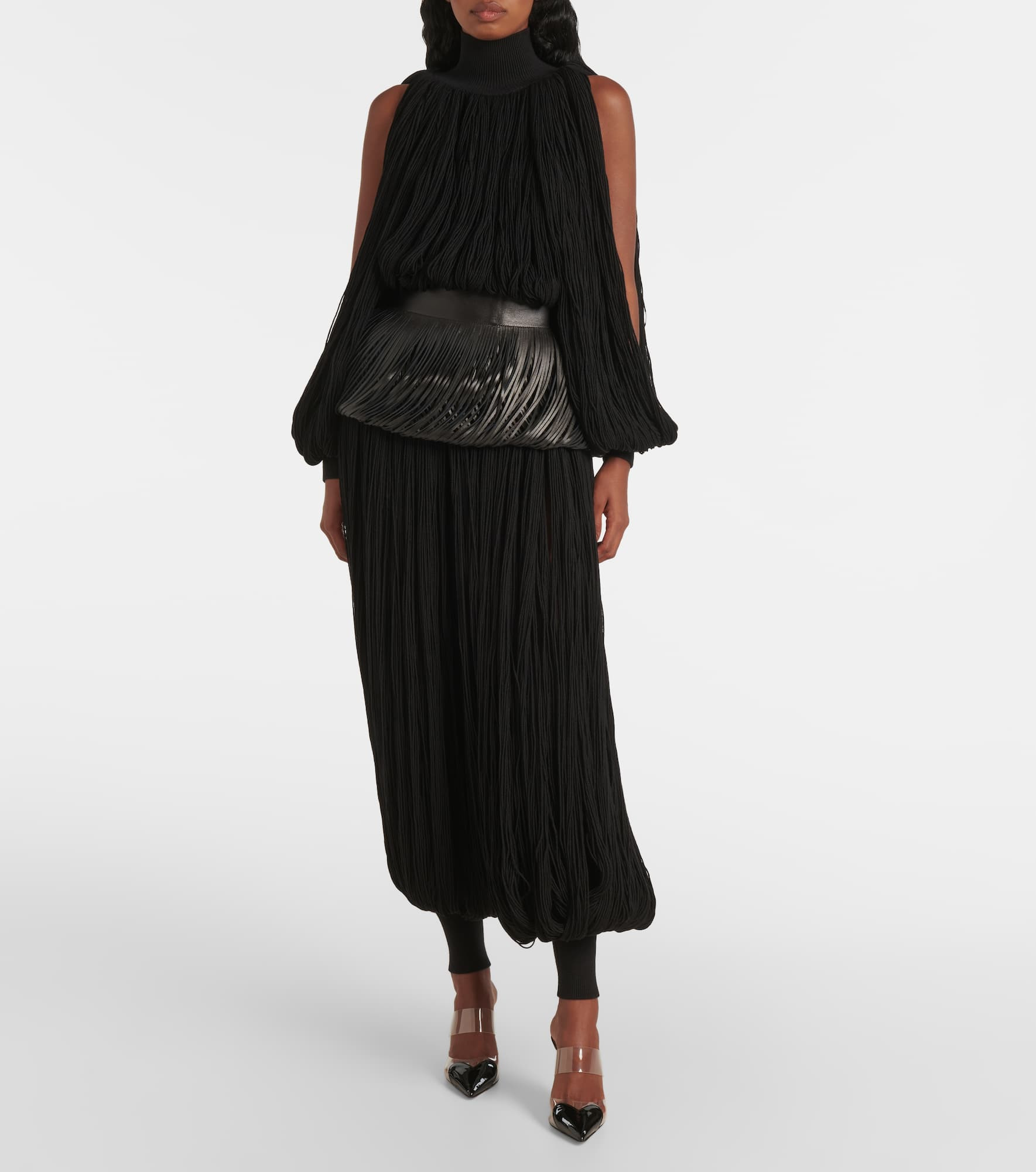 Fringed wool balloon pants - 2
